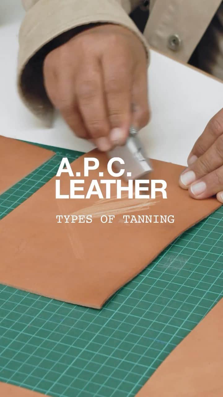 アーペーセーのインスタグラム：「A deep-dive on leather tanning with A.P.C. Founder @jeantouitou  The raw material for the iconic A.P.C. Grace and Demi-Lune bags, leather has been a fundamental element of the A.P.C. collections for over 35 years.   We invited @jeantouitou to share his knowledge on this complex material in three short and entertaining videos that dive into where the material for the bags comes from, the types of leather tanning and the design process behind the creation of a bag.   #APCleather #APCbags #JeanTouitou  #APCParis」