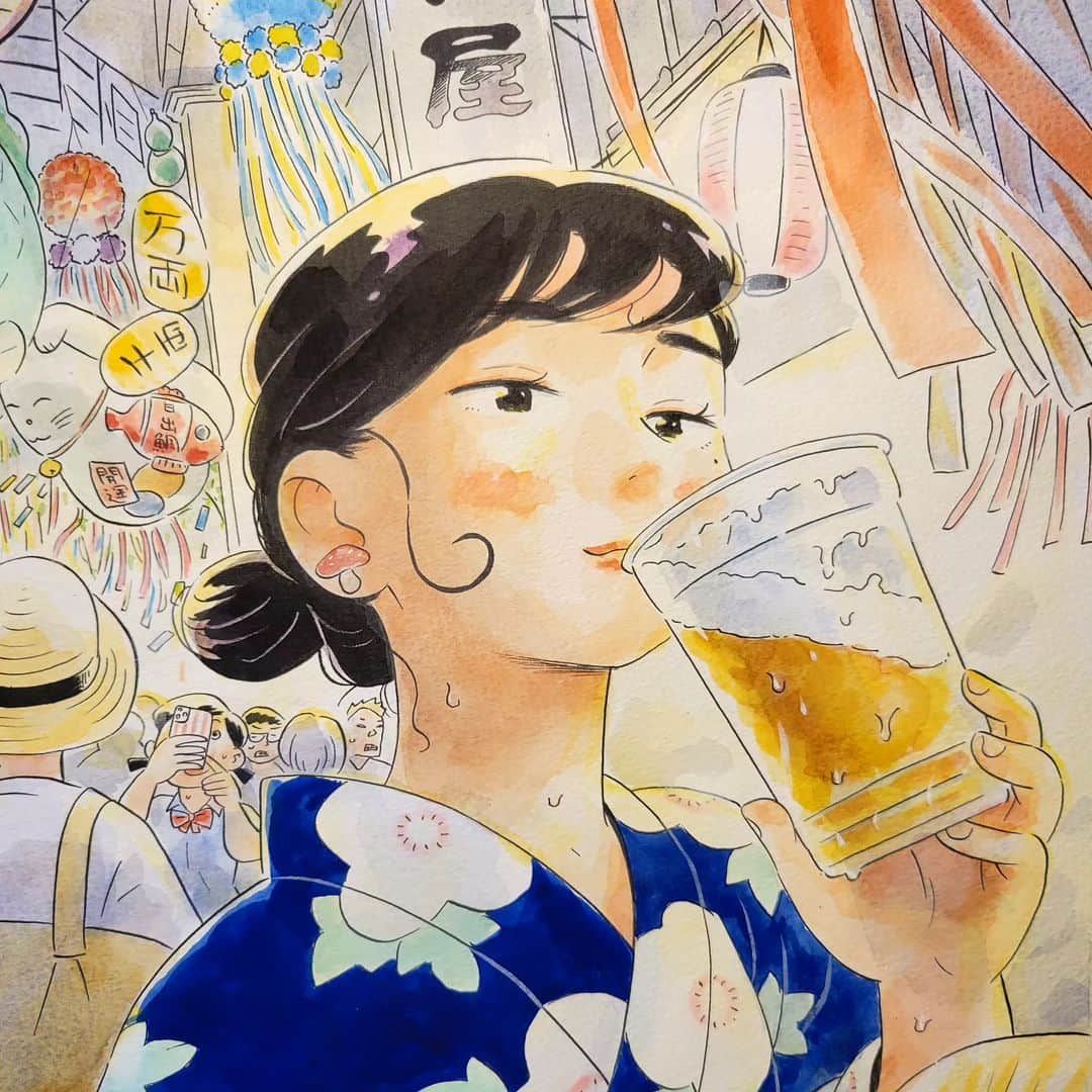真造圭伍のインスタグラム：「見開きカラーを頑張って描いた！めっちゃいい絵が描けた！３日も描けてしまったが…。」