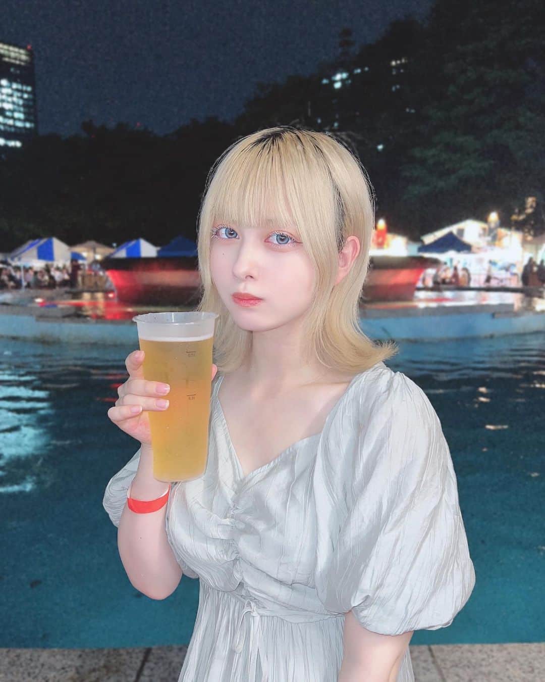 羽島めいのインスタグラム：「夏!!ビール!!らぶ!!🍻🍺   #オクトーバーフェスト  #オクフェス20周年 #ドイツビール #ビール #酒 #夏 #金髪」