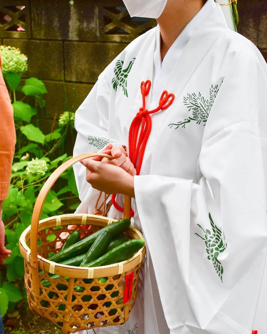 川越氷川神社さんのインスタグラム写真 - (川越氷川神社Instagram)「. 7月14日は当神社の境内にある、八坂神社の例祭日です。 疫病除けのお祭りで、川越の人は「天王（てんのう）さま」と呼んでいます。当日は、朝から神社のお神輿が市内を回り、各町で祭典を行います。  このお祭りの特徴が「キュウリ取っ替え」。 お神輿を迎える人々はキュウリを２本持って集まり、神輿に奉納したあと、お返しに１本もらいます。このキュウリを食べると病気にかからず、夏を元気に乗り切れるとされているのです。  なお、「キュウリとっかえ」は境内でも行います。胡瓜を二本持ってお越しください。疫病除けのお守りもお頒かちします。  #川越氷川神社  #八坂神社 #八坂祭 #天王さま  #疫病鎮静  #川越 #天狗様  #年中行事　 #神社 #kawagoe」7月13日 19時35分 - kawagoe_hikawa