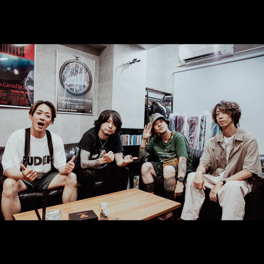 のインスタグラム：「Nothing’s Carved In Stone “15th Anniversary Tour 〜Hand In Hand〜” ⁡ オフィシャル2次先行が明日7/14(金)18:00〜スタート！！ ⁡ 9/21(木)恵比寿LIQUIDROOM w/ 鋭児  ⁡ 10/8(日)名古屋DIAMOND HALL w/ The BONEZ ⁡ 10/9(月祝)なんばHatch w/ THE ORAL CIGARETTES ⁡ 10/27(金)札幌PENNY LANE 24 w/ w.o.d.  ⁡ 10/29(日)仙台Rensa w/ NOISEMAKER ⁡ 11/5(日)岡山CRAZYMAMA KINGDOM w/ coldrain ⁡ 11/6(月)福岡UNITEDLAB w/ My Hair is Bad ⁡ 11/19(日)Zepp DiverCity(TOKYO) w/ MAN WITH A MISSION ⁡ チケット：5,500円（税込） ⁡ 【学割】 学生の方は会場にて学生証提示で1,500円、高校生以下の方は2,000円キャッシュバック ⁡ #NothingsCarvedInStone #ナッシングス #NCIS #SilverSunRecords #HandInHand #鋭児 #TheBONEZ #THEORALCIGARETTES #wodband #NOISEMAKER #coldrain #MyHairisBad #MANWITHAMISSION」