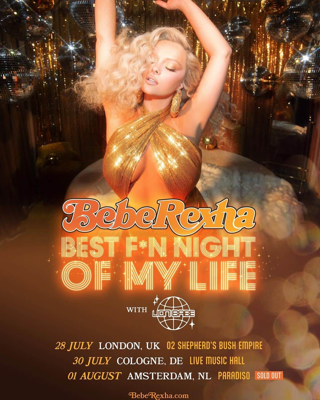 Bebe Rexhaのインスタグラム：「Get ready for the best F*N Night of Your Lives!! We’ll be joining @BebeRexha on tour this summer in London, Cologne and Amsterdam. Ticket details in our bio. See you all so soon! 🇬🇧🇩🇪🇳🇱」