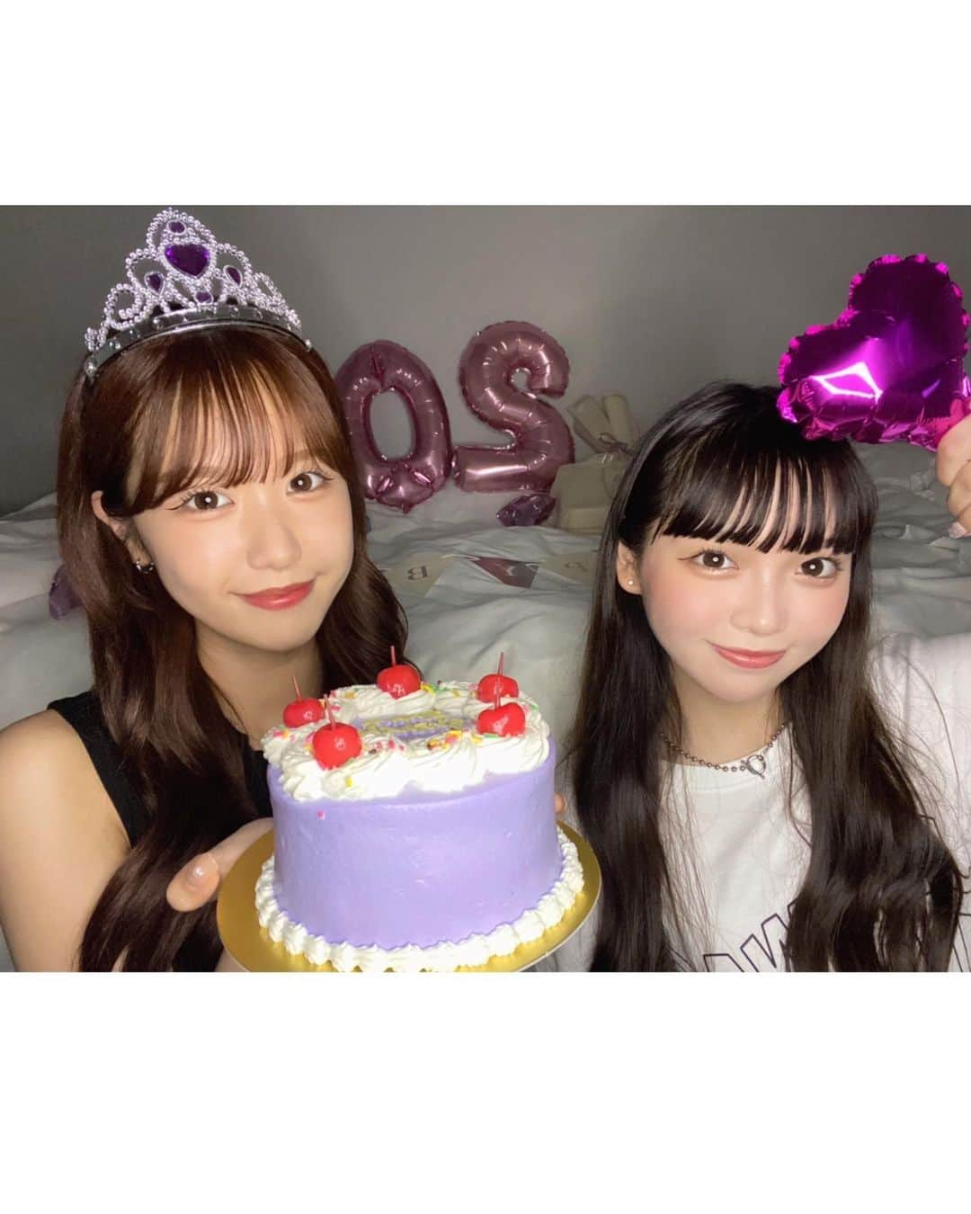 籾山ひめりさんのインスタグラム写真 - (籾山ひめりInstagram)「🎂🥳💜✨️ ･ 20歳おめでとー🎉 ･  #birthday  #happybirthday  #お誕生日おめでとう  #ケーキ  #かわいい  #ティアラ #20歳 #お祝い  #ootd」7月13日 23時52分 - momichan_hime