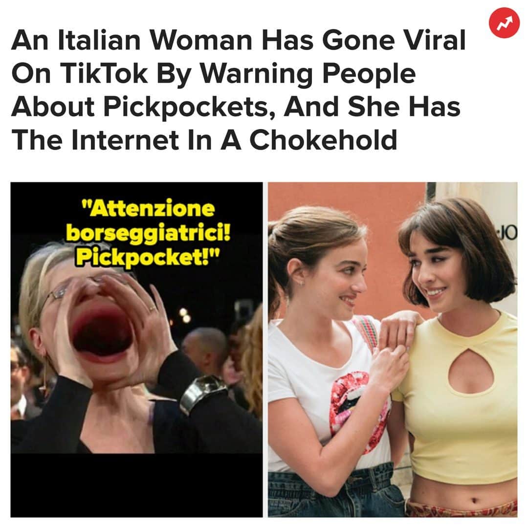 BuzzFeedさんのインスタグラム写真 - (BuzzFeedInstagram)「If you're not on TikTok, then you're probably not aware of TikTok user cittadininondistratti2, whose account is just videos of her going to different tourist spots throughout Venice, Italy, and pointing out suspected pickpockets by yelling "Attenzione, pickpocket!!!" Watch at the link in bio 😂」7月14日 0時45分 - buzzfeed