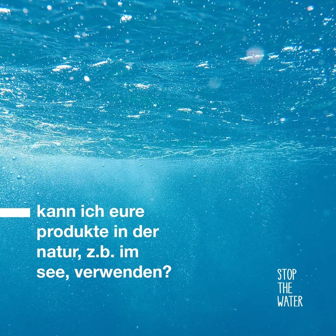 Stop The Water While Using Me!のインスタグラム：「Eine Frage, die uns immer wieder gestellt wird: Kann ich eure Produkte auch in der Natur verwenden? Hier kommt die Antwort! ⁠ ⁠ Alle unsere Produkte bestehen zu 100 % aus natürlichen und biologisch abbaubaren Inhaltsstoffen. In Gewässern solltest du sie aber bitte dennoch nicht verwenden. Den Grund und wie du es stattdessen richtig machst, erklären wir dir auf den Slides.⁠ ⁠ Was würdest du noch gerne über unsere Produkte erfahren? ⁠ ⁠ #stopthewater #stopthewaterwhileusingme #naturkosmetik #biologischabbaubar #kosmetikindernatur #wasserschutz」
