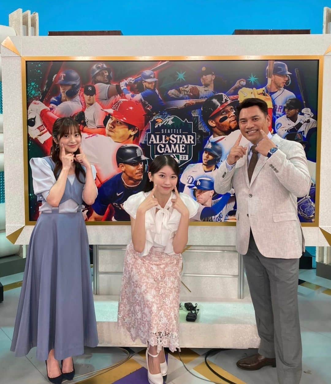 牧野真莉愛さんのインスタグラム写真 - (牧野真莉愛Instagram)「♡ ♡ ✨⚾️『ワースポ×MLB』⚾️✨ NHK BS1さん🌈7月12日(水)放送 🎀 モーニング娘｡'23牧野真莉愛、生出演🐰💕 ありがとうございました💖💖💖 ❤️❤️❤️❤️❤️❤️ “秘密の井口資仁さん＆菊池柚花さん”のお話 でもそのことはこんどはなします🦊❄️ つづく 🎀 ✨💗MLBはBS1⚾️💗✨ ♡ ♡  #NHKBS1 さん #ワースポMLB ✨ #井口資仁 さん #山本萩子 さん #菊池柚花 さん #AaronJudge ❤️ #MLB ⚾️ #モーニング娘23 #牧野真莉愛」7月14日 1時41分 - maria_makino.official