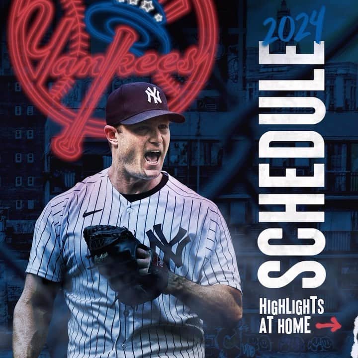 ニューヨーク・ヤンキースのインスタグラム：「Our 2024 Home Schedule Highlights 🏟️」