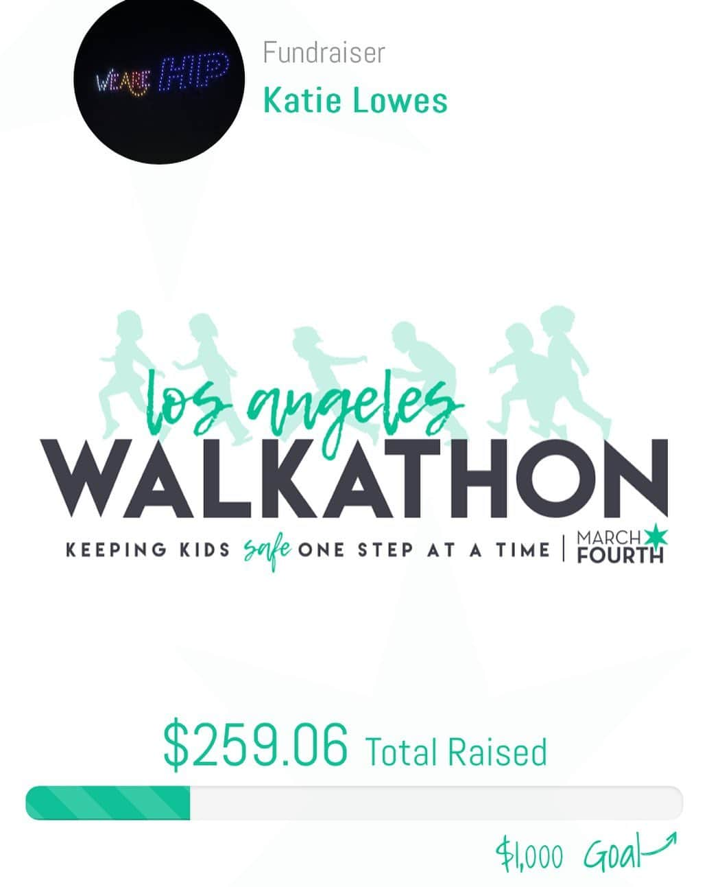 ケイティ・ロウズのインスタグラム：「Friends! Come walk with me! Donate $5-$10 bucks! Everything helps! Let’s reinstate the ban on assault weapons and stop mass shootings once and for all.  Huge shout out and thanks to my girl @thejackieseiden for all the amazing work she’s doing with @march_fourth_  👏🏻❤️👏🏻❤️👏🏻❤️  Link to donate is in my bio!  You can also text 71777 to WalkLA4   Follow @march_fourth_ to find out more!   Lets do this people!  #fundthefight  #walkla」