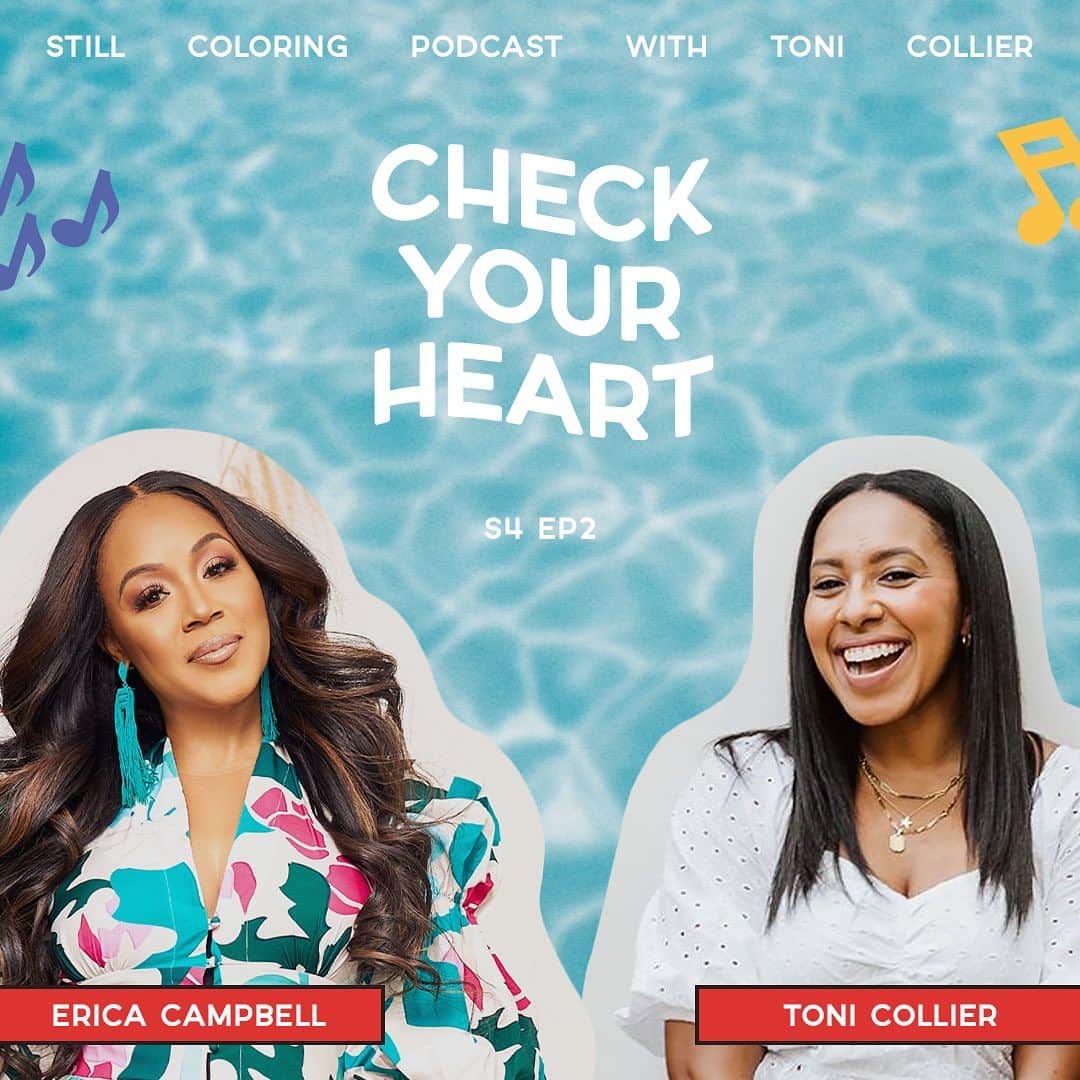 エリカ・キャンベルのインスタグラム：「I really enjoyed chatting with @tonijcollier on the “Still Coloring” podcast! Click the link in my bio to listen to the Still Coloring podcast where all podcasts are available or to watch our episode on YouTube!   #EricaCampbell #ToniJCollier #StillColoring」