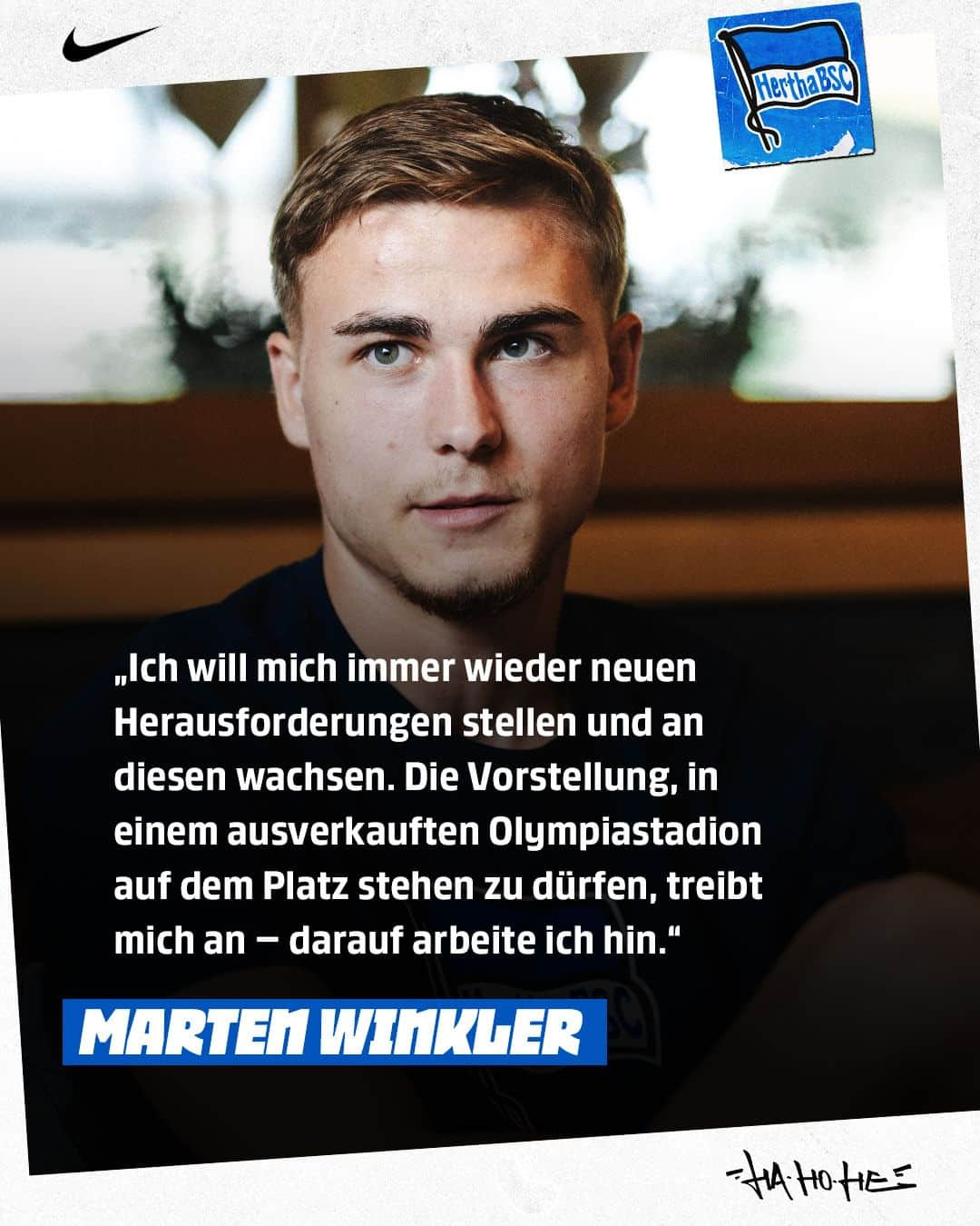 ヘルタ・ベルリンのインスタグラム：「"Ich bin viel reifer geworden."  @martenwinkler ist von seiner Leihe zum @svw07_official zurück – wir haben mit ihm im gesprochen! Die Story findet ihr auf unserer Homepage.  . . #BSCamSee #HaHoHe #HerthaBSC」