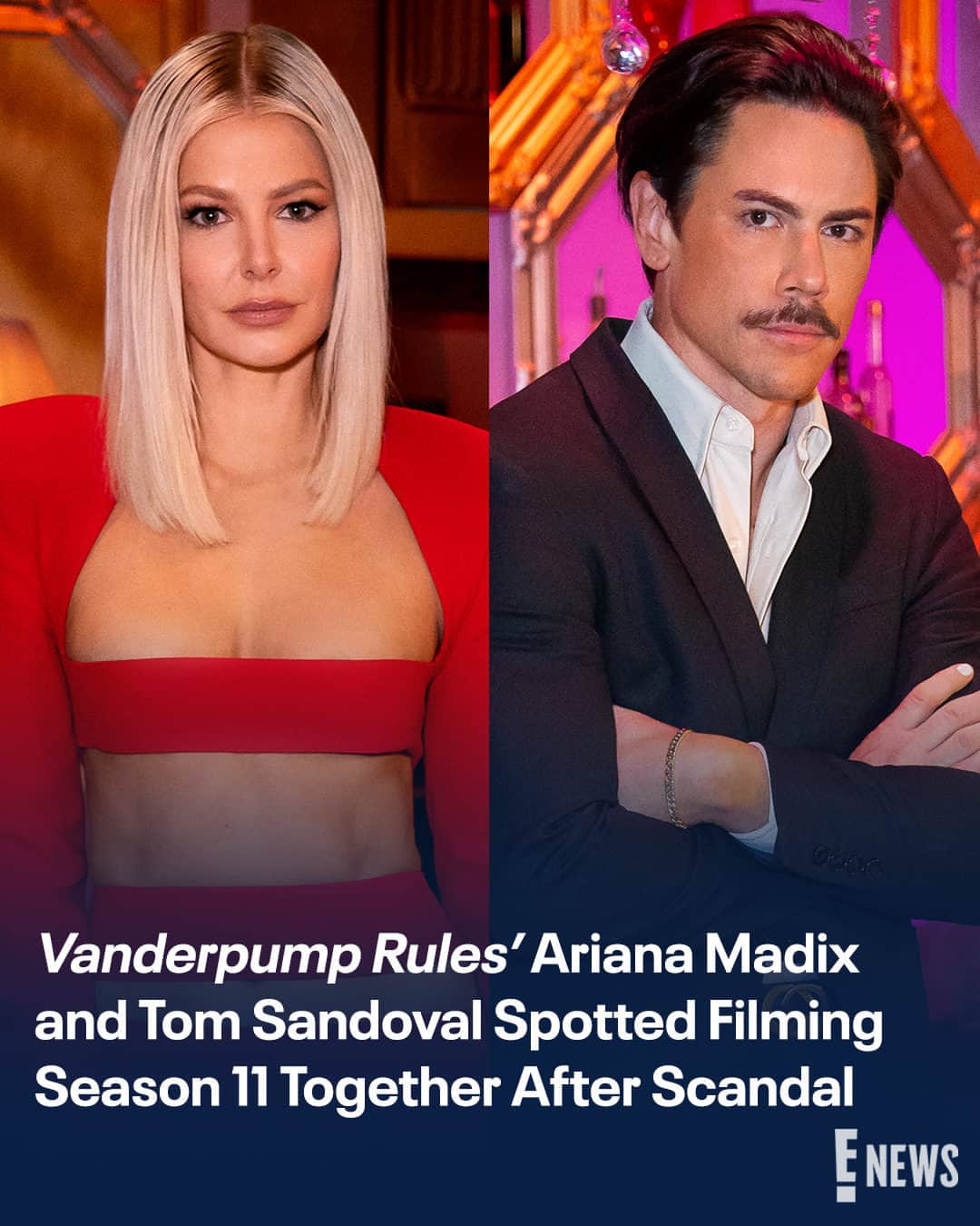 E! Onlineさんのインスタグラム写真 - (E! OnlineInstagram)「It's all happening—the new season of #VanderpumpRules that is. 👀  Ariana Madix and Tom Sandoval reunited for the first time since Scandoval, and we have the photos in our bio. (📷: Bravo)」7月14日 6時00分 - enews