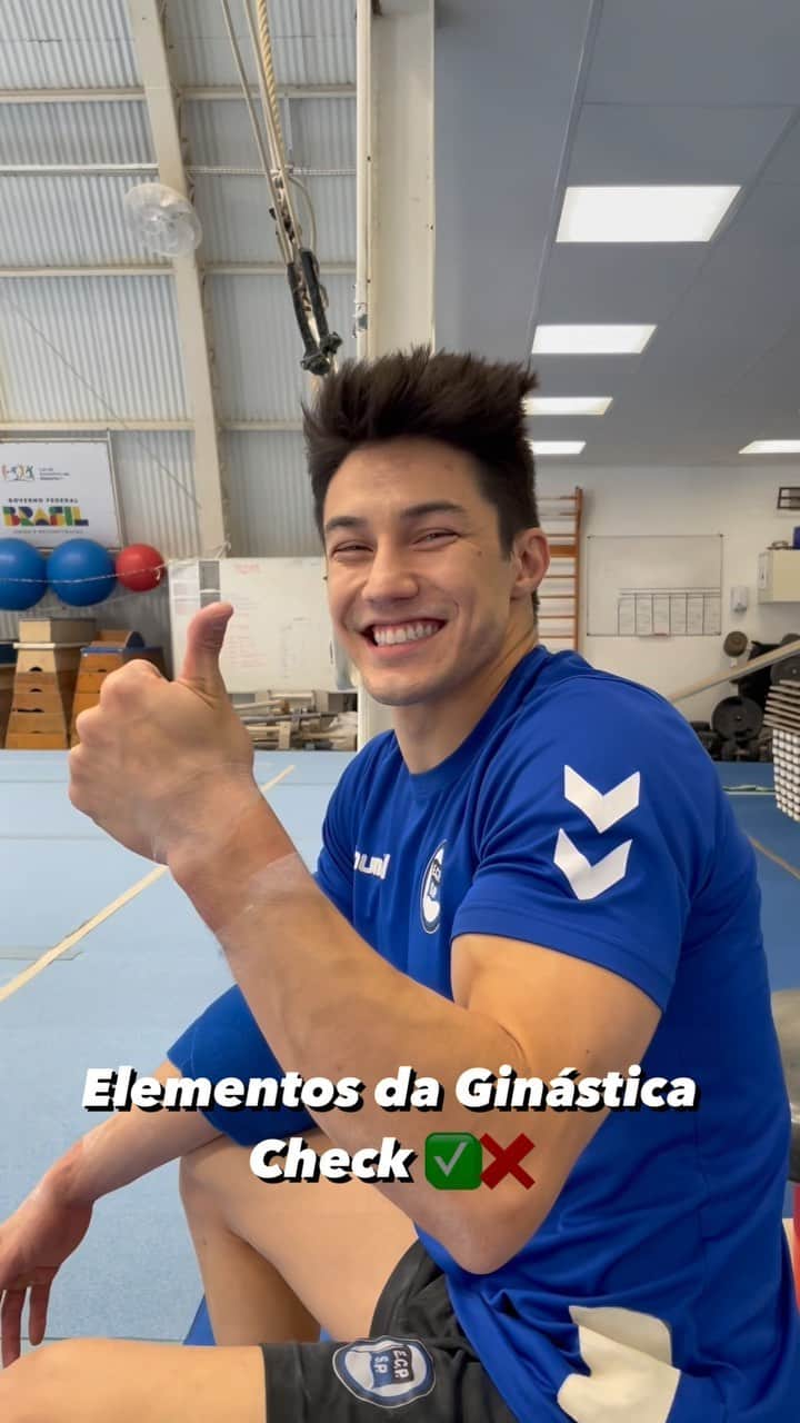 アルトゥール・オヤカワ・マリアノのインスタグラム：「Elementos da Ginástica Check ✅❌ Eaiiii, qual dos elementos você mais gostou ????? 5,6,7 8   Bora ✅❌🔥 . . #gymnastics」