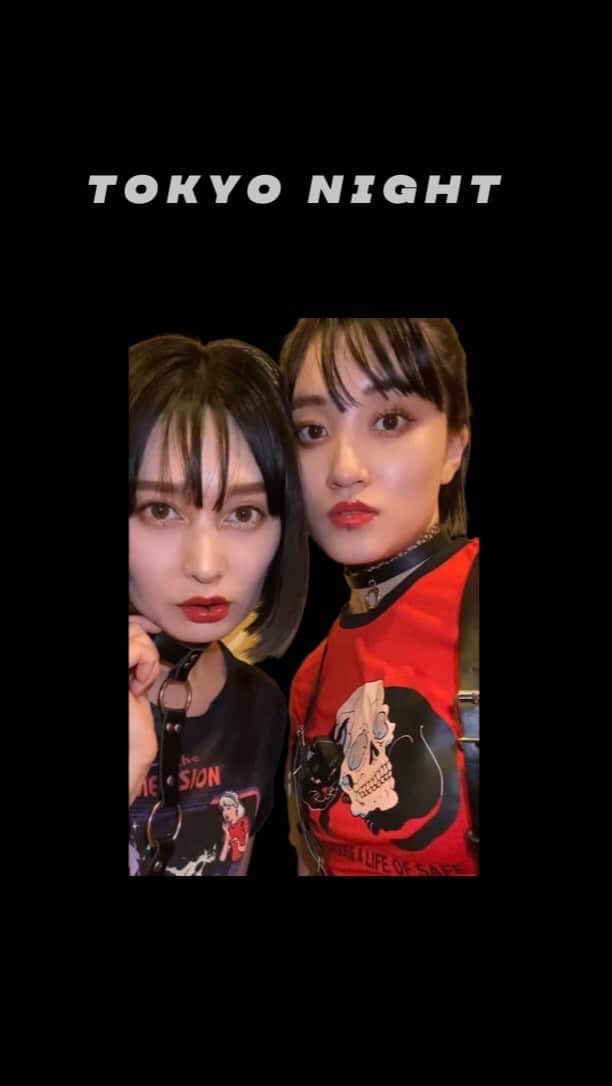 竹崎綾華のインスタグラム：「🩵💜🦄🗼とうきょうないとガールズ😝🐈‍⬛💜🩵  Nori Sato & Ayaka Takezaki  Stylist : Nori  Edit :Ayaka   #love#friends#shooting#動画#night#tokyo #japan」