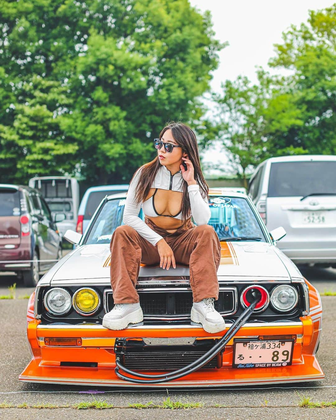 長谷川史歩理さんのインスタグラム写真 - (長谷川史歩理Instagram)「⁡ ⁡  MIKE RACING SUMMER FEST 筑波サーキット @mikeracing  ⁡ owner @nkjapan_89 ichihara NK JAPAN   photo  @focam_tokyo  ⁡   #carmodel  #japanesemodel #cargram #街道レーサー #kaidoracer #nissanskyline #skylinejapan #スカイラインジャパン #datsun #ダットサン  #classicjdm  #千葉  #portraitphotography #focam_tokyo #focam_tokyo2022 #4camtokyo  #cleanculture  #cleanculture2023」7月14日 17時00分 - shihori_hasegawa888