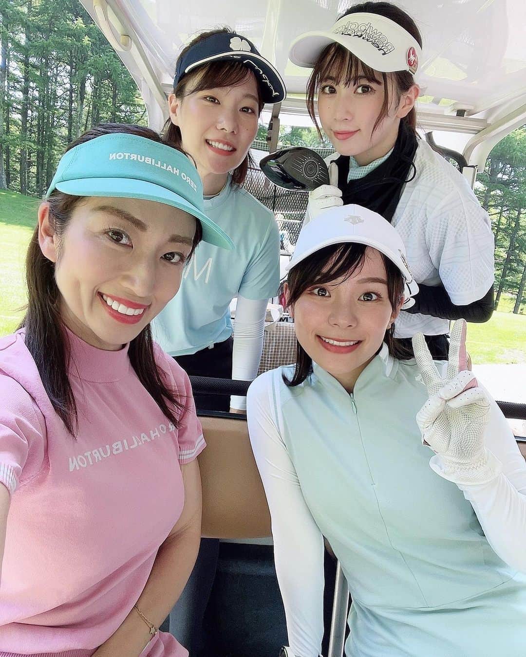 庄司ゆうこさんのインスタグラム写真 - (庄司ゆうこInstagram)「北海道ゴルフの初日は @zerohalliburton_jp のゴルフウェアにしたよ💓 水色もお気に入りだけどピンクも可愛い😍 2日目は @newbalancegolf_japan ニューバランスのイエロートップス❣️ ゴルフウェアって可愛いのたくさんあるからテンション上がる⤴️ しかし毎日暑過ぎだよね😂 8月とかどうなるんだろ、、笑 #ゴルフウェア#ゴルフ女子 #ゴルフコーデ#ゴルフ#ゴルフ好きな人と繋がりたい#北海道#北海道ゴルフ#ゴルフ合宿#快晴#晴れ女」7月14日 9時48分 - yuko.shoji
