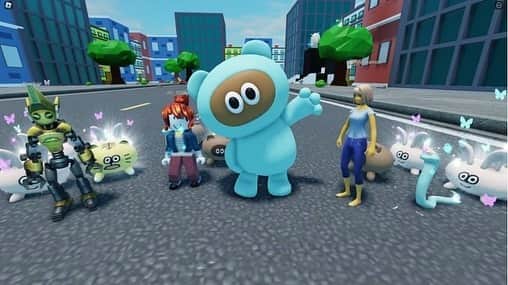 たぬきゅんのインスタグラム：「なんと( (Ꙭ) )‼️ ぼくらたぬきゅんフレンズがゲームになりました‼️  みんな「Roblox」ってやってる？遊んでみてね〜✨ ------  たぬきゅんフレンズのゲーム『たぬきゅんフレンズワールド』がRoblox新作ゲームに登場📱✨  クエストを達成して、たぬきゅんフレンズたちのライブステージを目指そう😆🎶  『たぬきゅんフレンズワールド』たくさん遊んでくださいね💚💛🤍」
