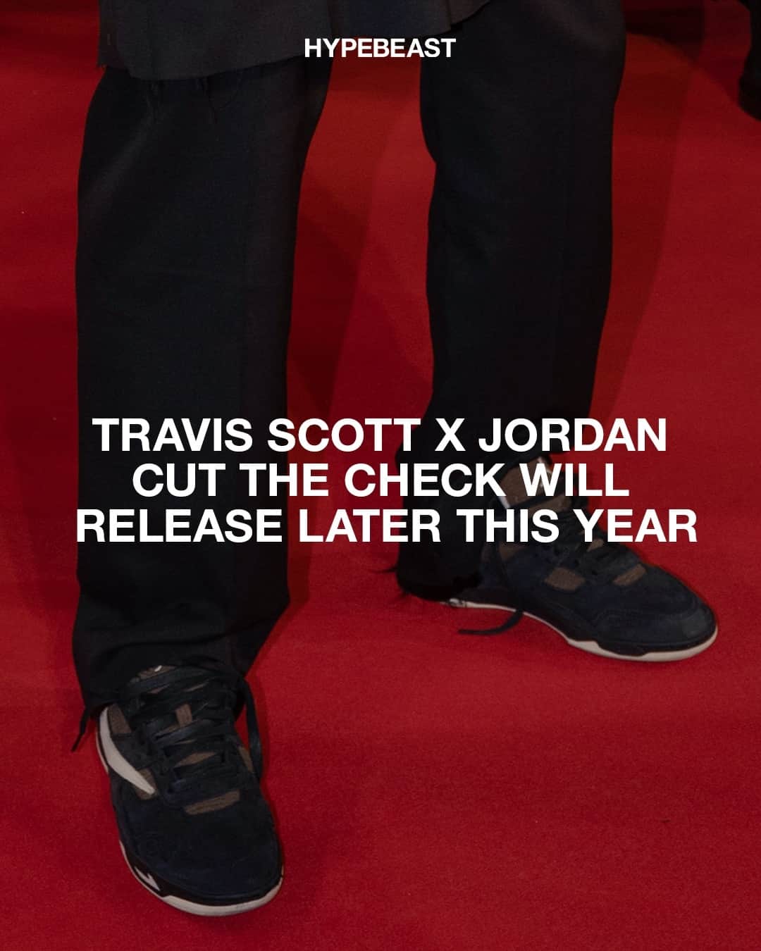 HYPEBEASTさんのインスタグラム写真 - (HYPEBEASTInstagram)「@hypebeastkicks: First spotted on @travisscott himself back in May during the premiere of The Idol at the Cannes Film Festival, we now have a name to the never-before-seen @jumpman23 silhouette — the Jordan “Cut the Check.”⁠ ⁠ The sneaker will be Scott’s first fully original model with Jordan Brand, and follows up more than half a dozen collabs with both the Jumpman and @nike, from Air Jordan 1s to @nikesb Dunk Lows and Air Force 1s. It’s equipped with his signature backwards Swoosh, and seems to draw some elements from the Air Jordan 5 as well. In images shared by @zsneakerheadz and @sneakerfiles, other colorways of the model revealed since Cannes appear to feature a forefoot strap and special outsole branding.⁠ ⁠ The pair will reportedly drop later this year in a full family size run before arriving in more iterations in the early days of 2024. Stay tuned for more info.⁠ Photo: Stephane Cardinale - Corbis/Getty Images/Sneaker Files」7月14日 14時00分 - hypebeast