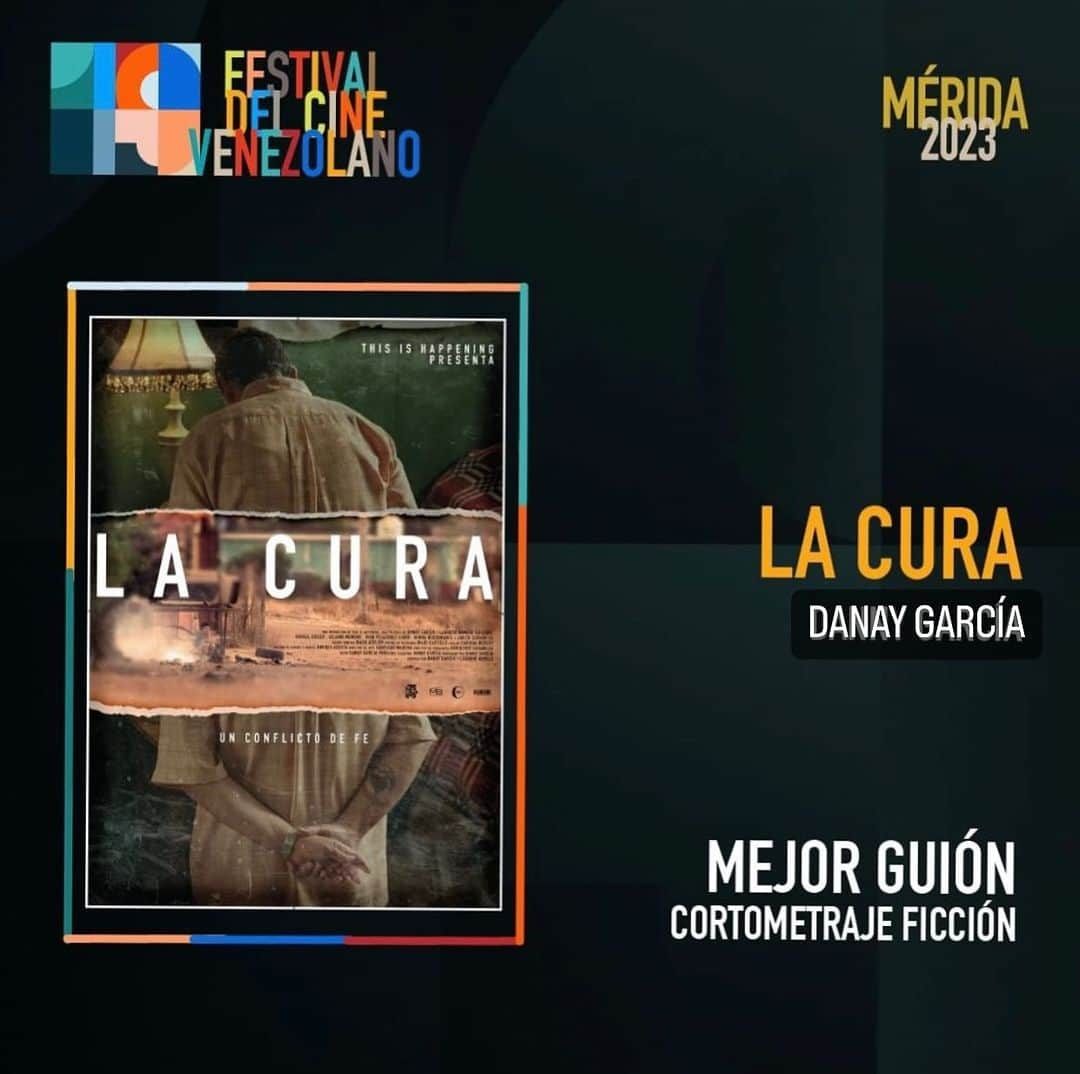 ダナイ・ガルシアのインスタグラム：「Smiling so big right now 😀🧡🌱 Our short film La Cura won “Best Script”!  Thank you so much @fest.cinevenezolano for this recognition. I wrote this little project with so much love - aspiring to connect to our audience on a different level. And I found myself loving every bit of the journey.  Big shoutout to every independent screenwriter pursuing this dream! Please keep writing - your stories matter. 📝  To my co- Director @leandroarvelo thank you for supporting this project from the beginning; your commitment meant the world. 🌱 To my cast for bringing this characters to life @rafasigler @lilianamoreno.official @mirnaabustamantee #ivanleaño - felicidades! 🌷🔥🧡 And big hugs to our crew - thank you for making us look so good! Los quiero mucho!  ~~~~~~~~~~~~~~~~~~~~~~  Que bonita noticia la de hoy. 🧡🌱 ¡Nuestro cortometraje La Cura ganó “Mejor Guión”! Muchas gracias @fest.cinevenezolano por este reconocimiento. Escribí este pequeño proyecto con mucho amor, aspirando a conectarme con nuestra audiencia a un nivel más profundo. Y me encontré amando cada parte del viaje. Mis respeto y admiración a todos los escritores independientes.  A mi co-Director @leandroarvelo gracias por apoyar este proyecto desde el principio; tu compromiso significó el mundo. 🌱 A mi elenco por darle vida a estos personajes @rafasigler @lilianamoreno.official @mirnaabustamantee #ivanleaño - ¡felicidades! 🌷🔥🧡 Y grandes abrazos a nuestro equipo, ¡gracias por hacernos lucir tan bien! Los quiero mucho!  #movies #independiente #independent #stories #worthtellinh #love #light #artist #grateful #herewegoagain @tihproductions #thisishappening #festival #lacura #love  Never forget the magic 🌱🌷👑#queen」