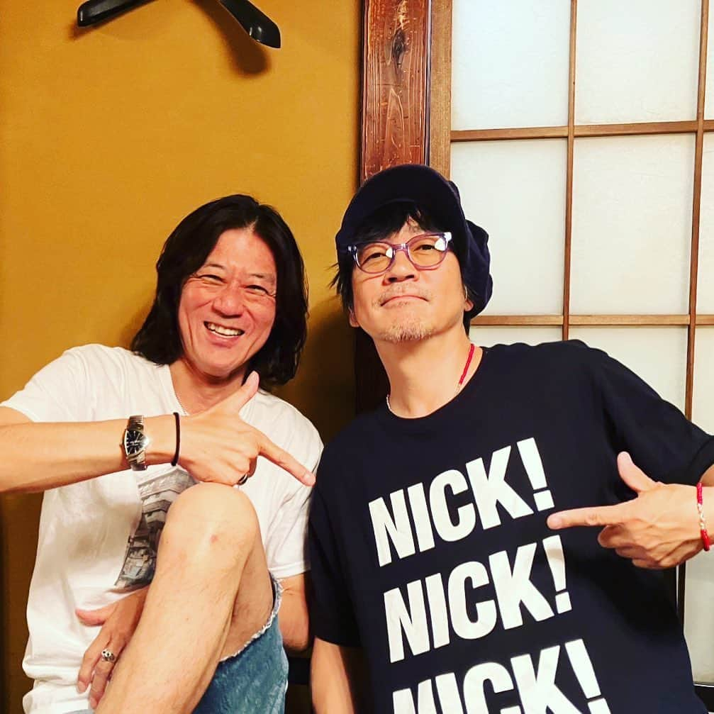 月に吠える。さんのインスタグラム写真 - (月に吠える。Instagram)「THE COLLECTORS ギタリスト 古市コータロー先輩 楽しかったです❗️  #大森南朋  #古市コータロー」7月14日 15時37分 - tsukinihoeru.6960.naoomori