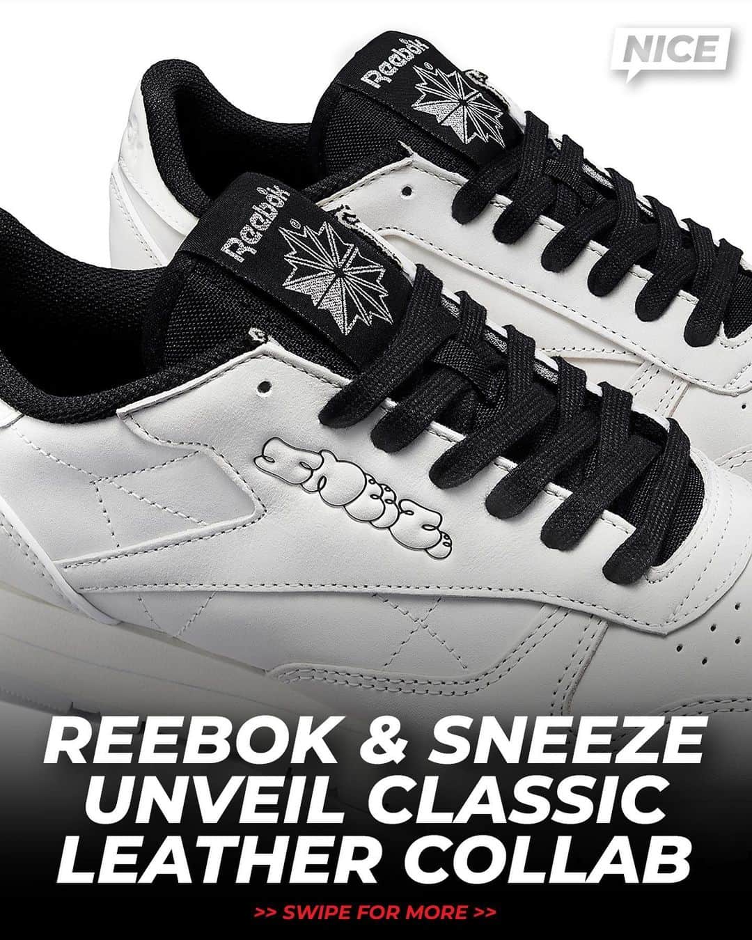 Nice Kicksさんのインスタグラム写真 - (Nice KicksInstagram)「Reebok and @sneezemag are dropping a Reebok Classic Leather as the installment of their growing collaboration 🤧☁️  @nicedrops ⤵️ July 14 at Sneezemag.com July 21 at Reebok.com」7月15日 2時29分 - nicekicks