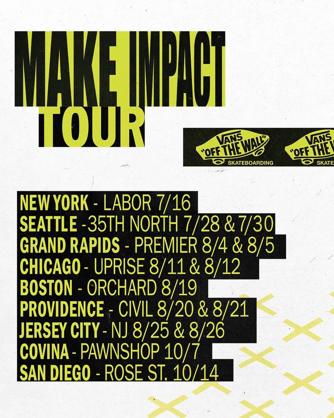 Vans Skateさんのインスタグラム写真 - (Vans SkateInstagram)「The Make Impact Tour kicks off this Sunday at @laborskateshop at noon, followed by a skate session at the newly repaved Blue Park. Check the dates for tour stops near you.」7月15日 2時34分 - vansskate