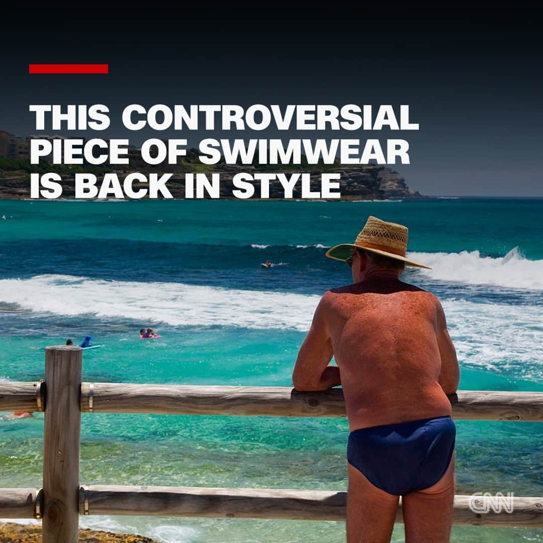 CNNさんのインスタグラム写真 - (CNNInstagram)「After decades of banishment from mainstream wardrobes, one of fashion's most divisive garments — the men's swimming brief — is making a tentative return across the globe.  Some would argue the garment has never gone away. Beaches and pools in Europe (in France in particular) has long been a safe space for fans of the Speedo style, ditto Brazil. Racing briefs are also de rigeur for swimmers, water polo players and divers, and widely embraced by the gay community.  Read more at the link in our bio.  📸: Andrew Watson/Alamy Stock Photo」7月15日 2時44分 - cnn