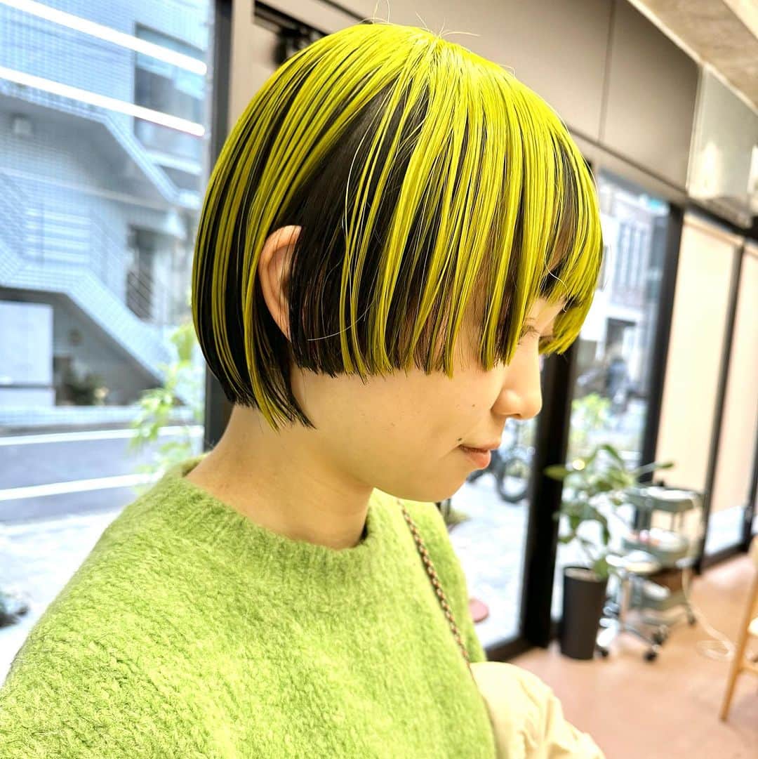 Yanagihara Hirokiさんのインスタグラム写真 - (Yanagihara HirokiInstagram)「夏はヘアカラーを楽しみましょう。 ・ ・ ブルー ブルーグレー グリーン イエロー ・ ケアブリーチで色んな色味を楽しみましょう。 ・ #ショートヘア#マッシュショート#マッシュボブ#ケアブリーチ#ブリーチカラー#青髪#ブルージュ #ソアリボブ #머리모양  #블리치  #미용실  #밥」7月14日 18時39分 - yanagihara_hiroki