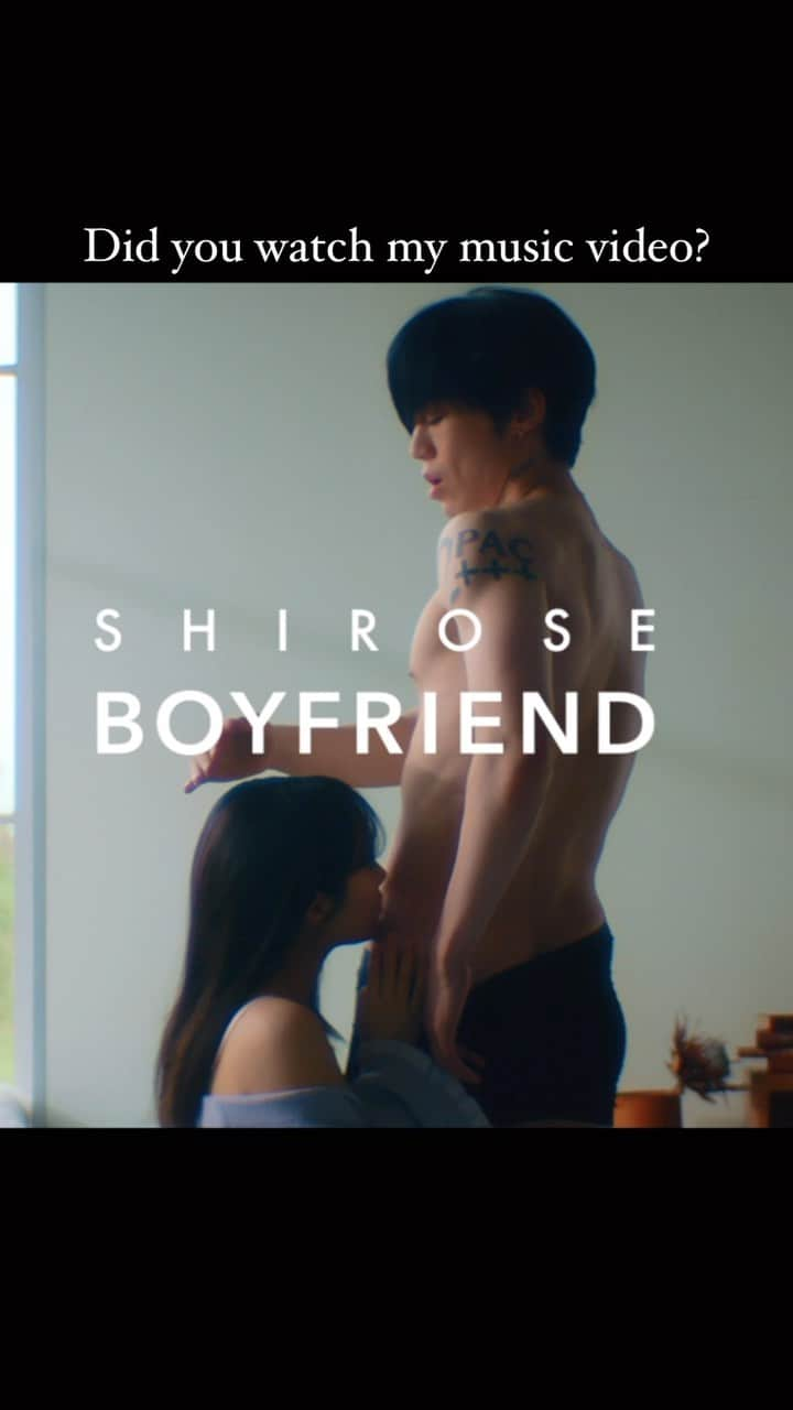 SHIROSEのインスタグラム：「My music video is out. Do you like this song?  Boyfriend - SHIROSE from WHITE JAM  Cast: @wjf_shirose @seri_shirakawa @yasuna_official  #shirose #whitejam #シロセ #白河芹 #青山泰菜」