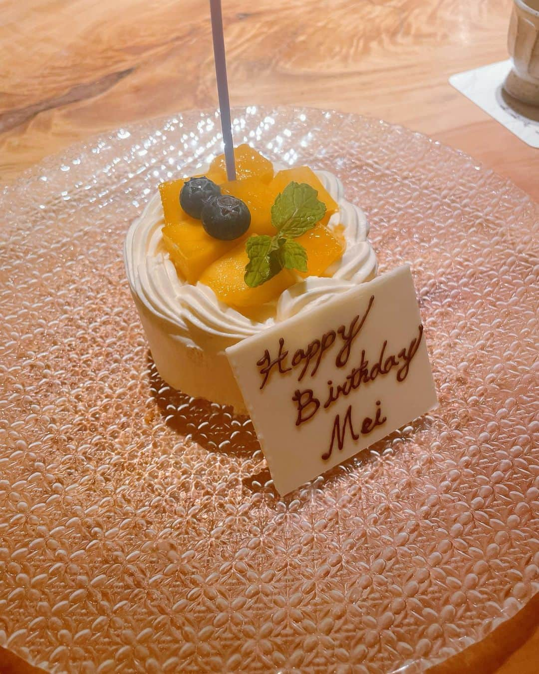 星野めいさんのインスタグラム写真 - (星野めいInstagram)「お誕生日のお祝いしてもらった日♪ 食事もケーキも美味しかったな〜👏🏻✨  この日も日本酒のんでる🤣」7月14日 21時29分 - pometaaan