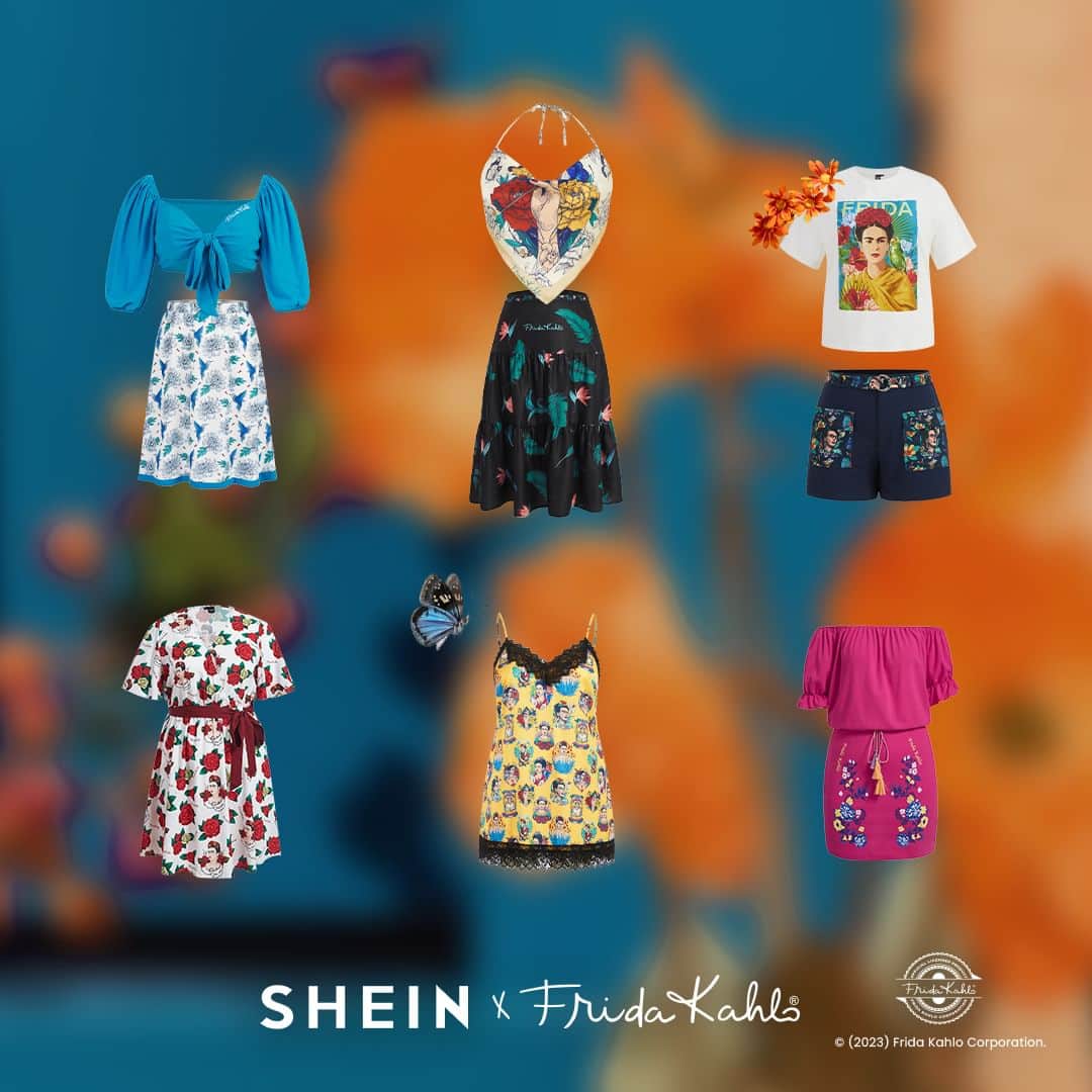 SHEINのインスタグラム：「We are all Frida!  Create looks full of art and style with the SHEIN x Frida Kahlo collection. 🎨🌺 Discover fashion that will allow you to express your unique personality and carry the inspiring spirit of Frida with you 🌹  @sheinx__official  🔎16476775 16474153 16322022 16322025 16321389 16332545 16476729 16332500 16474388 16321348 16321807 16332602 16332727 16476460 16151289 16321814 16474157 16224420 16150723 16225089 16150611 16150970 16224651 16001306  🔗:https://shein.shop/ouiwbs6  #SHEINxFridaKahlo #FridaKahlo #SHEIN #SHEINforAll #SHEINX」