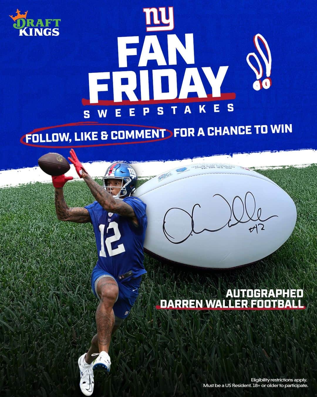 New York Giantsさんのインスタグラム写真 - (New York GiantsInstagram)「Darren Waller autographed football 😤   Follow, like & comment for a chance to win ‼️ Link in bio for rules」7月14日 23時00分 - nygiants