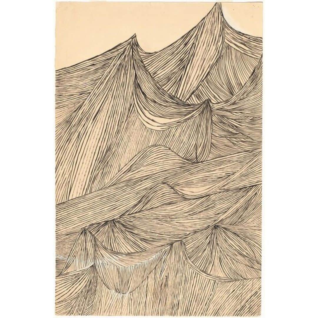 THE ROWのインスタグラム：「Louise Bourgeois; ‘La Tapisserie de Mon Enfance - Montains in Aubusson’, 1947」