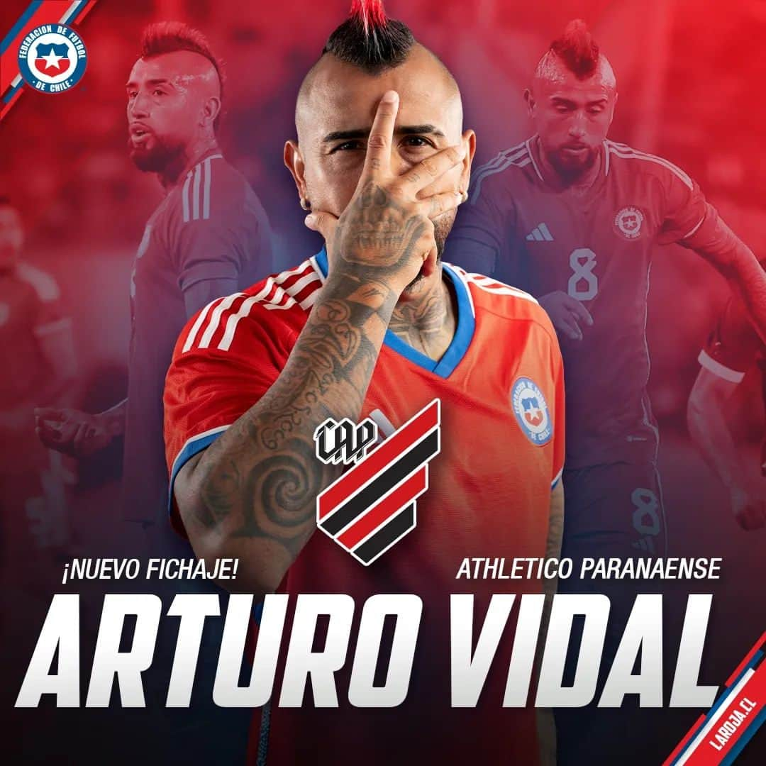 サッカーチリ代表チームさんのインスタグラム写真 - (サッカーチリ代表チームInstagram)「➡️ Un nuevo desafío para @kingarturo23oficial 👑.  🌪️ El destacado seleccionado chileno es nuevo refuerzo del @athleticoparanaense de Brasil 🇧🇷.  💪 ¡Te deseamos mucho éxito en esta etapa que recién comienza」7月14日 23時32分 - laroja