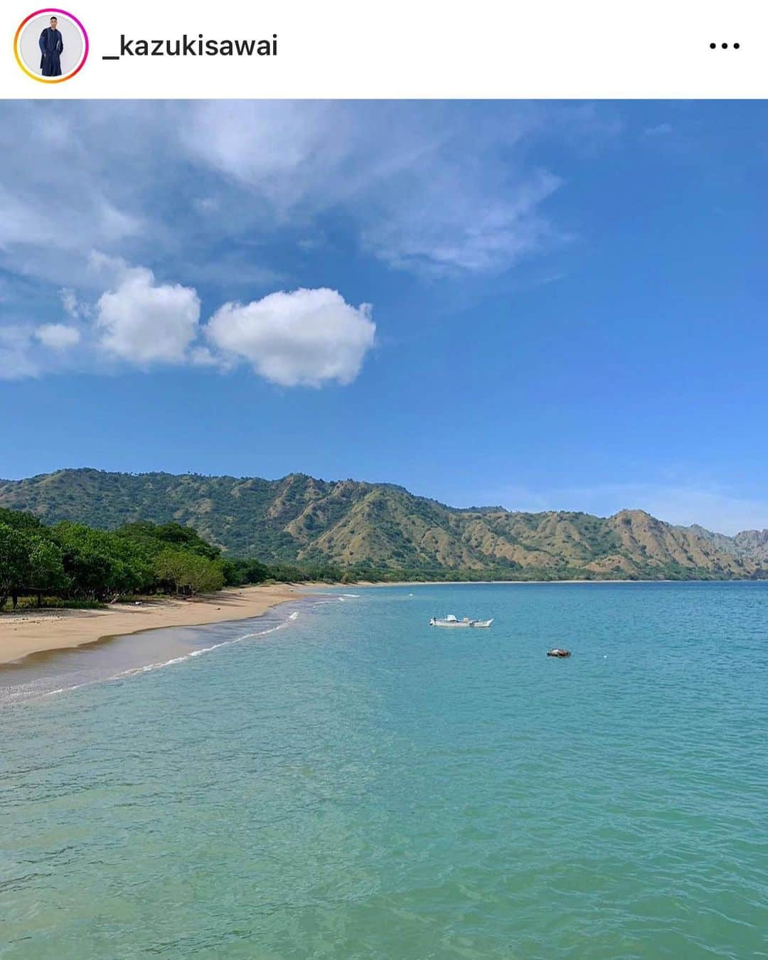 朝日放送「朝だ！生です旅サラダ」さんのインスタグラム写真 - (朝日放送「朝だ！生です旅サラダ」Instagram)「_kazukisawai  皆さんこんばんは🌇  明日の朝8時〜は旅サラダです😆🥗✨ そして僕のインドネシア最後の旅はコモド島へと向かいます❗️  これまで色んな素敵な場所を巡ってきましたが1番思い出に残っていると言っても過言ではないくらい とっても楽しかったです😂  果たしてコモド島のシンボルでもあるあの生物には出会えるのか⁉︎🦖 最後の最後までぜひ楽しんで観てください🤲🏾✨  #朝だ生です旅サラダ #ABCテレビ #朝日放送テレビ #海外の旅 #インドネシア #コモド島 #旅サラダリポーター #海外リポーター #マリ共和国　#日本　#ハーフ #パリコレ　#モデル　#俳優　#澤井一希」7月14日 23時48分 - tabisalad