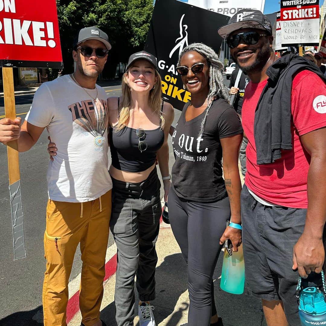 のインスタグラム：「The last actors strike against major TV and film studios was in 1980. 43 years ago! This is a huge deal and not something we take on lightly. Please stand with us and with the WGA. #sagaftrastrike #sagaftramember #sagaftrastrong #wgastrong」