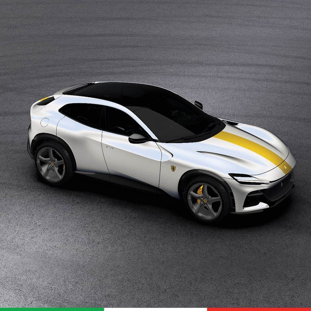 Ferrari USAさんのインスタグラム写真 - (Ferrari USAInstagram)「How would you customize your Ferrari Purosangue? Atelier Ferrari is a special studio for creating a bespoke Ferrari, guided by a team of creative experts. Here are nine #FerrariPurosangue creations from the Atelier team at Ferrari New York.⁣⁣  ⁣⁣ Vote in the comments below for your favorite exterior customizations.⁣⁣  ⁣⁣ #FerrariFriday #Details #Ferrari⁣⁣  ⁣⁣ 1. ROSSO MARANELLO; LIVERY: ARGENTO NURBURGRING⁣⁣ ⁣ 2. BLACK SAPPHIRE⁣⁣ ⁣ 3. VERDE ZELTWEG; LIVERY: DARK AMBER⁣⁣ ⁣ 4. VERDE MASONI OPACO; LIVERY: NERO DS 1250 OPACO, GIALLO MODENA OPACO⁣⁣ ⁣ 5. BLU RAL; LIVERY: BIANCO KING⁣⁣ ⁣ 6. ARGENTO NURBURGRING; LIVERY: BLU ELETTRICO⁣⁣ ⁣ 7. NIGHT BLU MILLE MIGLIA; LIVERY: BIANCO MILLE MIGILIA⁣⁣ ⁣ 8. BIANCO BIRDCAGE OPACO; LIVERY: GIALLO MODENA OPACO⁣⁣ ⁣ 9. GRIGIO SUPERFAST OPACO; LIVERY: ROSSO CORSA OPACO」7月15日 3時52分 - ferrariusa