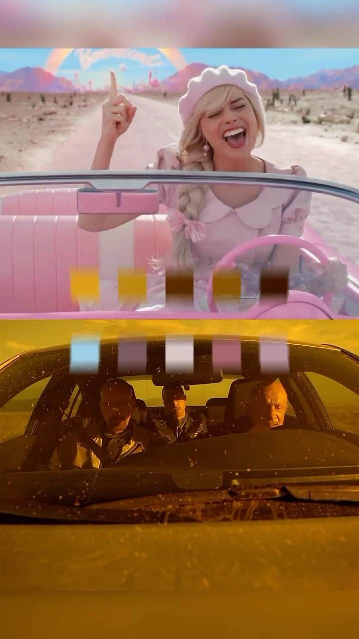 ナタリア・ディルのインスタグラム：「A fã de breaking bad aqui está presa nesse vídeo que troca as cores com Barbie 😵‍💫🤎🩷  #colorgrading #barbiethemovie #breakingbad by @movieluts」