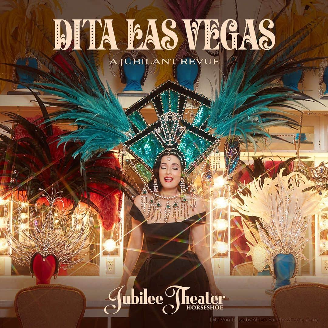 ディタ・フォン・ティースさんのインスタグラム写真 - (ディタ・フォン・ティースInstagram)「Thrilled to debut a decadent new show this October in Las Vegas @horseshoevegas ✨  The most extravagant #BobMackie costumes from the legendary #showgirl revue Jubilee! will grace the stage once again.   Tickets are on sale now at Ticketmaster.com/ditavegas (link in bio)  📷 @sanchezzalba   #bobmackie #petemenefee #jubilee #artoftheteeee #glamonatrix #stripstriphooray #dita #ditavonteese #bejeweled #burlesque #vlv #vegasshow #vegasshowgirls #showgirls」7月15日 5時58分 - ditavonteese