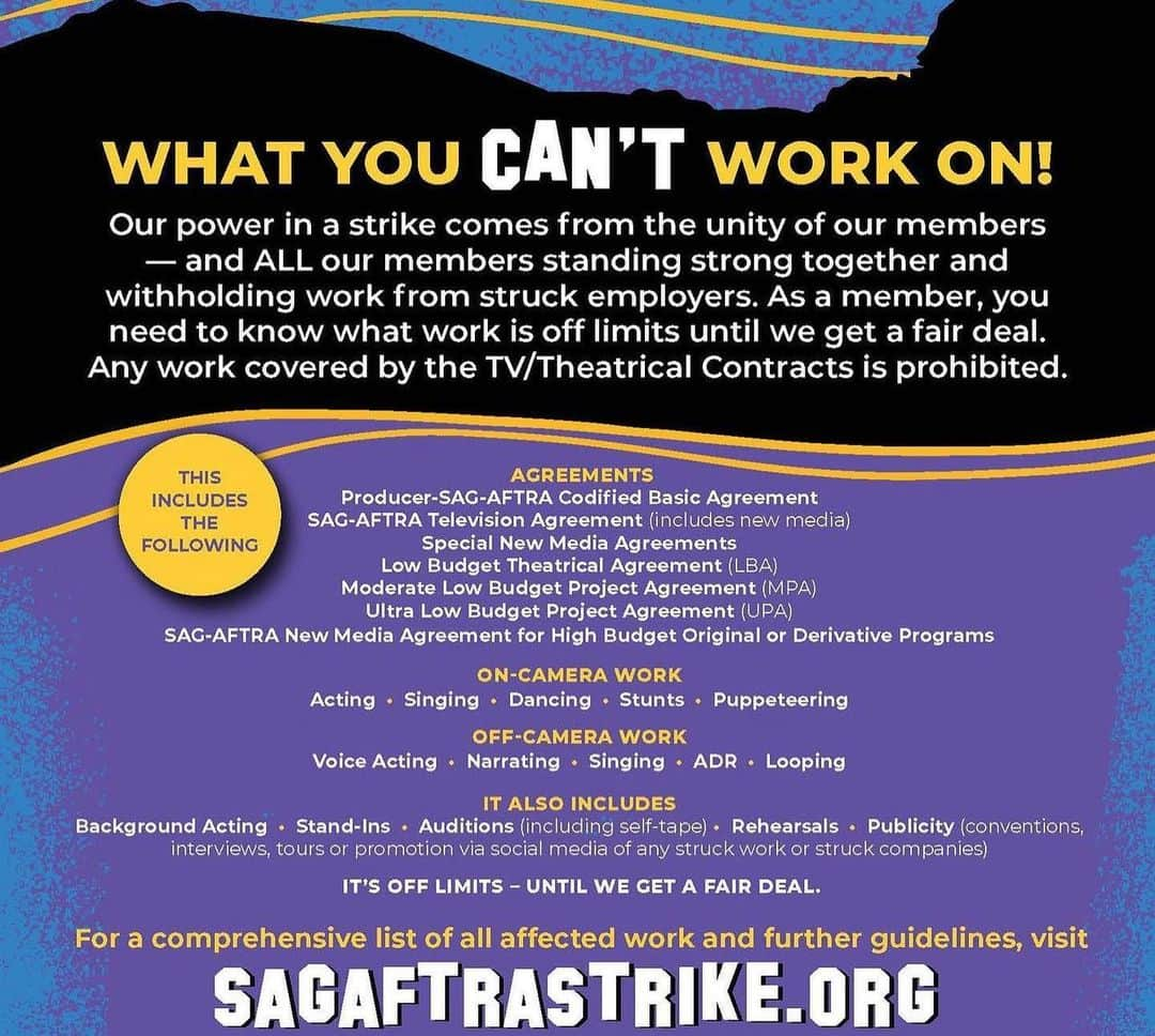 リディア・ハーストさんのインスタグラム写真 - (リディア・ハーストInstagram)「Artists deserve to be recognized, acknowledged, treated equally, and to receive fair compensation for their work. Do not underestimate an artist’s role in society as we bring to the world something that no one else can; through their written words the writers create entire universes, together we bring fantasies to life, educate, and inspire. The future of our industry is at stake. The time for action and change is now. We are all stronger when we stand united and together. ✊  #SAGAFTRAStrong #WGAStrong」7月15日 6時22分 - lydiahearst