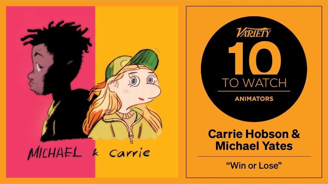 Disney Pixarのインスタグラム：「Congratulations! 🎉 Our very own Pix-stars Michael Yates & Carrie Hobson, the directors, writers, and executive producers of Win or Lose, Pixar’s upcoming TV series, are two of Variety's 10 Animators to watch!」