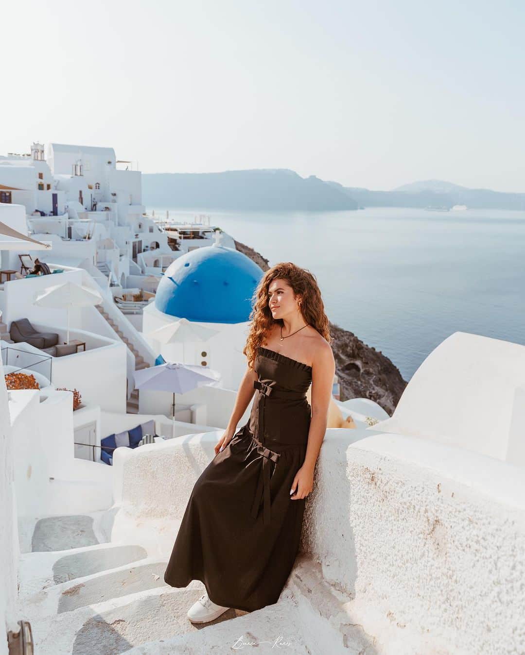 Maisa Silvaのインスタグラム：「views from Santorini 📍」