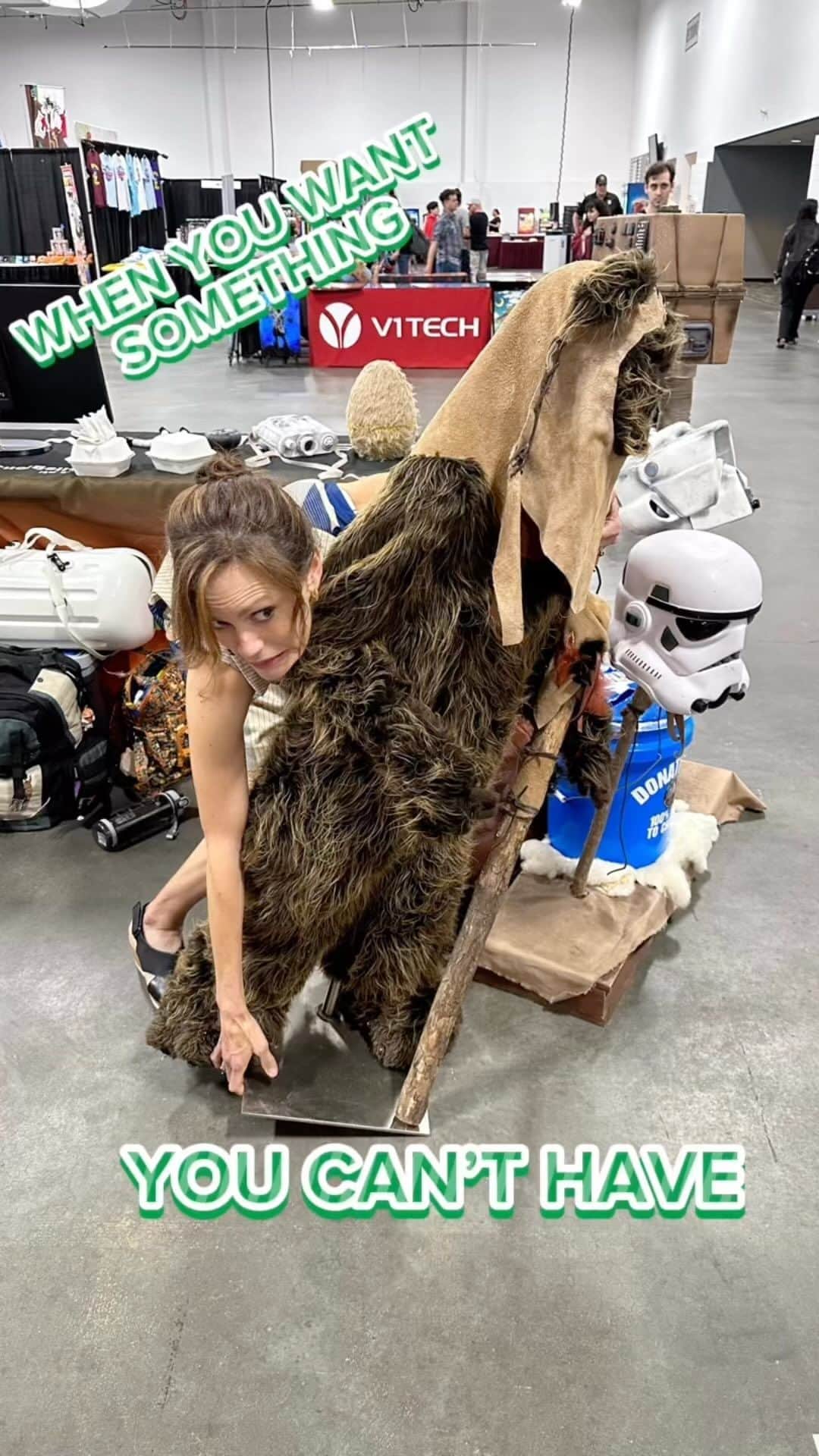 エミリー・スワローのインスタグラム：「What’s something from years past you wish you could go back and reclaim?  The Return of the Jedi was the first Star Wars movie I ever saw, and I immediately fell in love with Ewoks.  When I saw this Ewok at @contropolis_nj at the booth for the @501st_ner, I wanted to go back to my childhood and grab up that feeling of discovery and joy.  So what about you?  What’s something that instantly takes you back to a simpler, innocent time?」