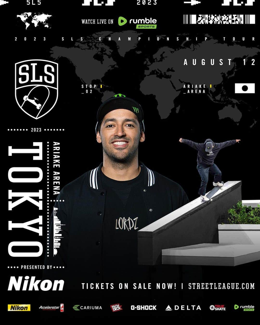 ケビン・ホーフラーのインスタグラム：「🇧🇷 Fresh off a win in Chicago, @kelvinhoefler will be looking to do the same in Tokyo!   Hit the link in our bio to get tickets & watch it all go down on August 12th❗️#SLSTokyo presented by @nikonjp」