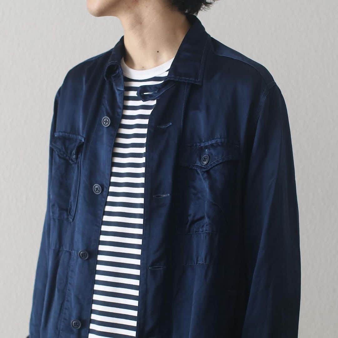 wonder_mountain_irieさんのインスタグラム写真 - (wonder_mountain_irieInstagram)「【#2023_SUMMER_SALE】 ts(s) / ティーエスエス #ts_s "C.P.O. Shirt Jacket -Garment Dye Viscose*Linen*Cotton Satin Cloth-" ￥59,400- > ￥35,640- ［40%OFF］ _ 〈online store / @digital_mountain〉 https://www.digital-mountain.net _ 【オンラインストア#DigitalMountain へのご注文】 *24時間受付 *14時までのご注文で即日発送 *1万円以上ご購入で送料無料 tel：084-973-8204 _ We can send your order overseas. Ordering procedure details can be found here. >>http://www.digital-mountain.net/html/page56.html  _ 実店舗：#WonderMountain  〒720-0043  広島県福山市船町2-23 JR 「#福山駅」より徒歩10分 #ワンダーマウンテン #japan #hiroshima #福山 #福山市 #尾道 #倉敷 #鞆の浦 近く _ WOMEN/GOODS： @hacbywondermountain _」7月15日 20時44分 - wonder_mountain_