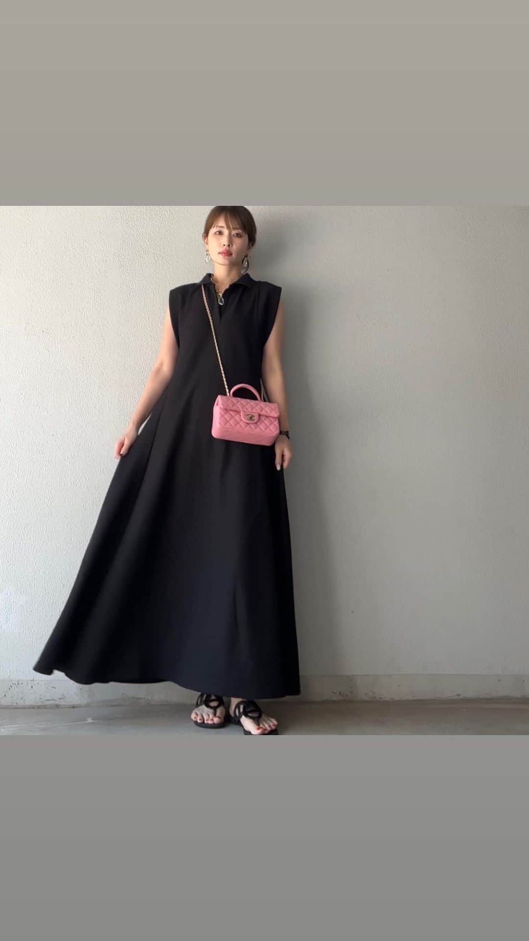 *✭ᏋണᎥ✭*のインスタグラム：「ポロワンピース初めて着たけど とっても可愛いし着心地良き♥️ 詳細はリール内に書いてます☺︎ ㅤㅤㅤㅤㅤㅤㅤㅤ @reedit_official  @yukiko_kh  キーネックフレンチスリーブポロワンピース BLACK  MTサイズ着用(3色展開) ㅤㅤㅤㅤㅤㅤㅤㅤ #reedit #リエディ#リエディスタ#大人シンプル#オトナカジュアル#大人コーデ#着回しコーデ#高身長コーデ #166cmコーデ #骨格ウェーブ#166cm#韓国ファッション#한국패션#プチプラ#プチプラコーデ #ブルベコーデ#40代コーデ#アラフォーコーデ#40代ファッション」