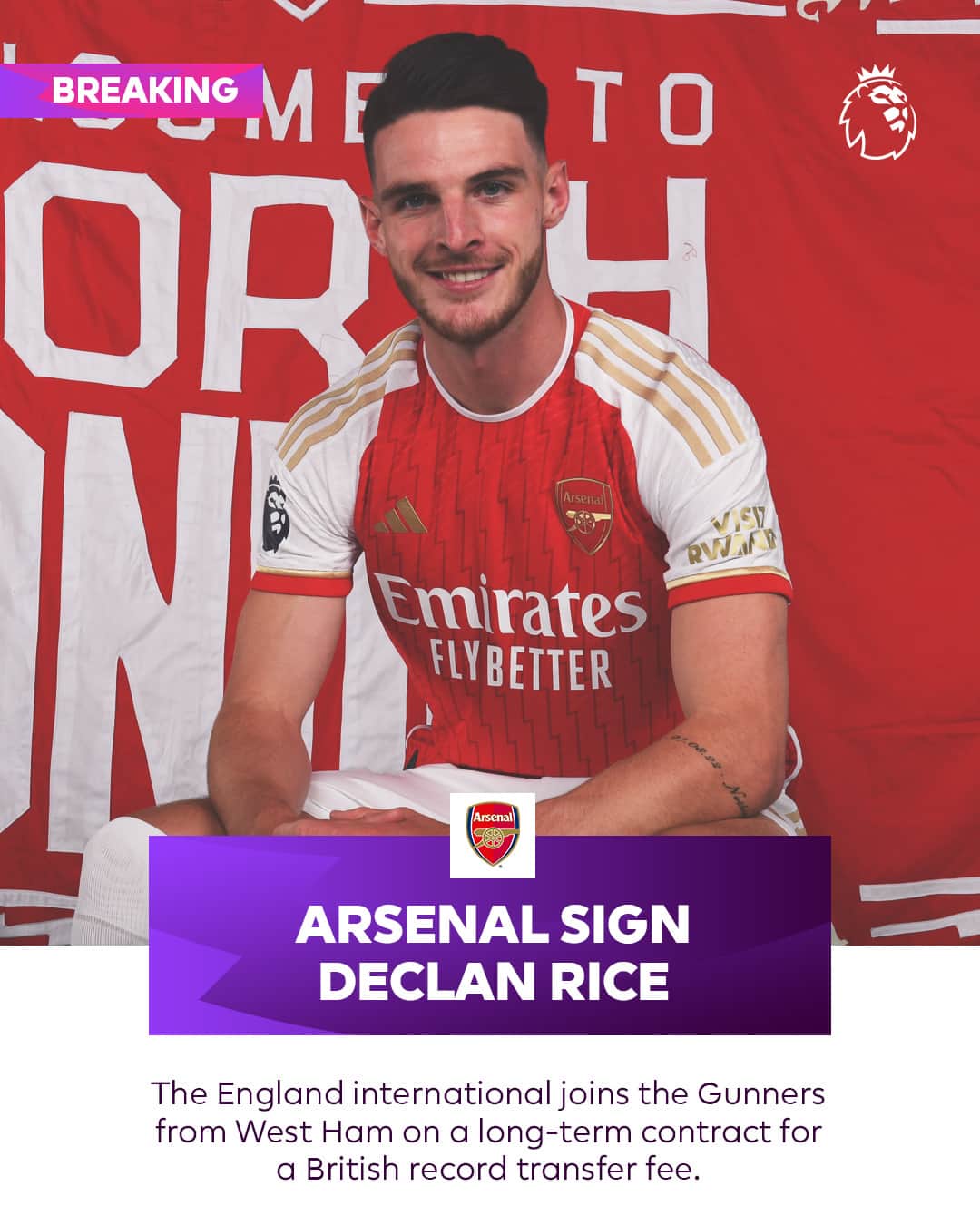 プレミアリーグさんのインスタグラム写真 - (プレミアリーグInstagram)「Declan Rice 🤝 Arsenal」7月15日 21時15分 - premierleague