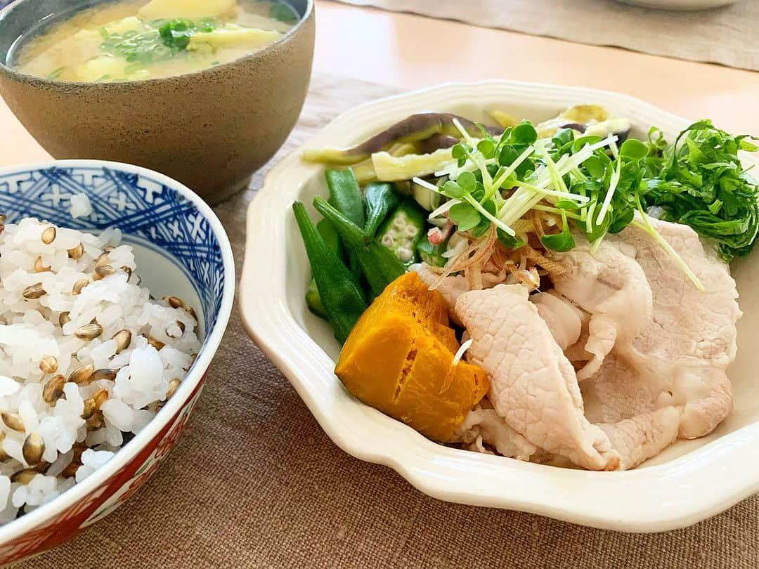 七瀬遥さんのインスタグラム写真 - (七瀬遥Instagram)「豚しゃぶ🐷💕が美味しい😋🥢  #豚しゃぶ#美味しい#猛暑#July#happy #cooking#delicious #day#life#smile#fun#love#good#friend#family#happiness#good#tokyo#japan」7月15日 13時11分 - haruka_mh