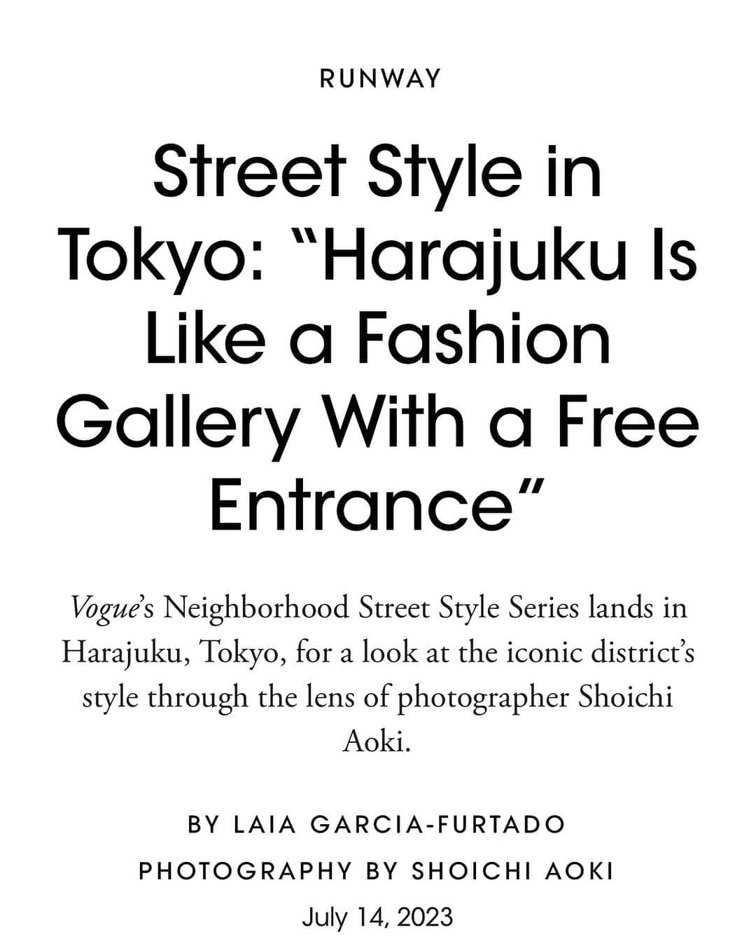 FRUiTSさんのインスタグラム写真 - (FRUiTSInstagram)「Harajuku is alive and kicking! Our own @aoki_street.1985 recently shot for @voguemagazine in their new #streetstyleseries and we’re here for it.   #voguemagazine #shoichiaoki #fruitsmagazine #harajuku #streetstyle #tokyo #japan」7月15日 13時26分 - fruitsmag