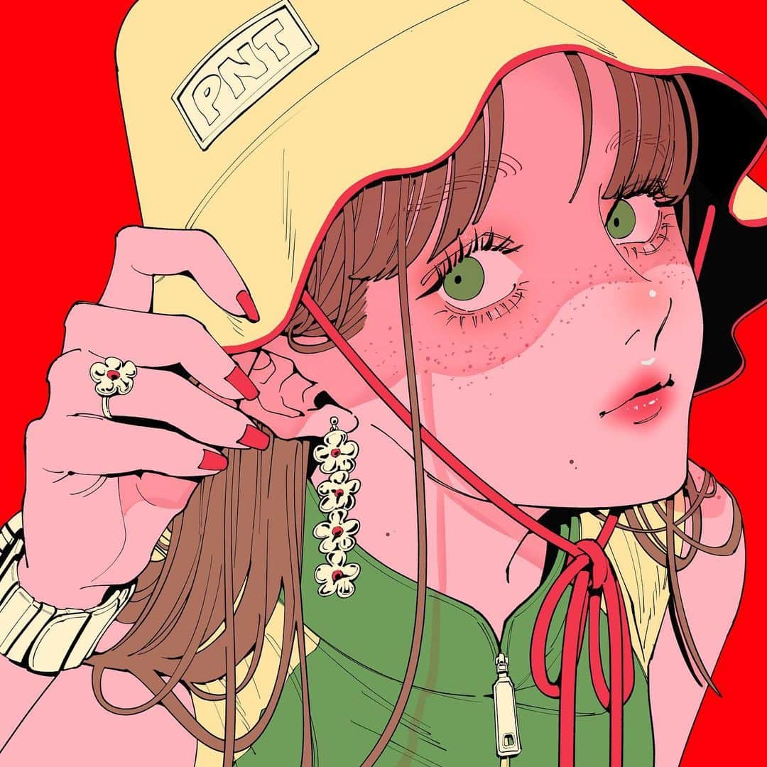 NAKAKI PANTZのインスタグラム：「38℃の視線 . . 既に暑くて溶けそうな夏が始まりました。 皆様お身体には気をつけて素敵な夏を過ごしましょう❤️‍🔥  #illustration#illustagram#artwork #일러스트#그림#삽화 #絵#イラスト#アート」