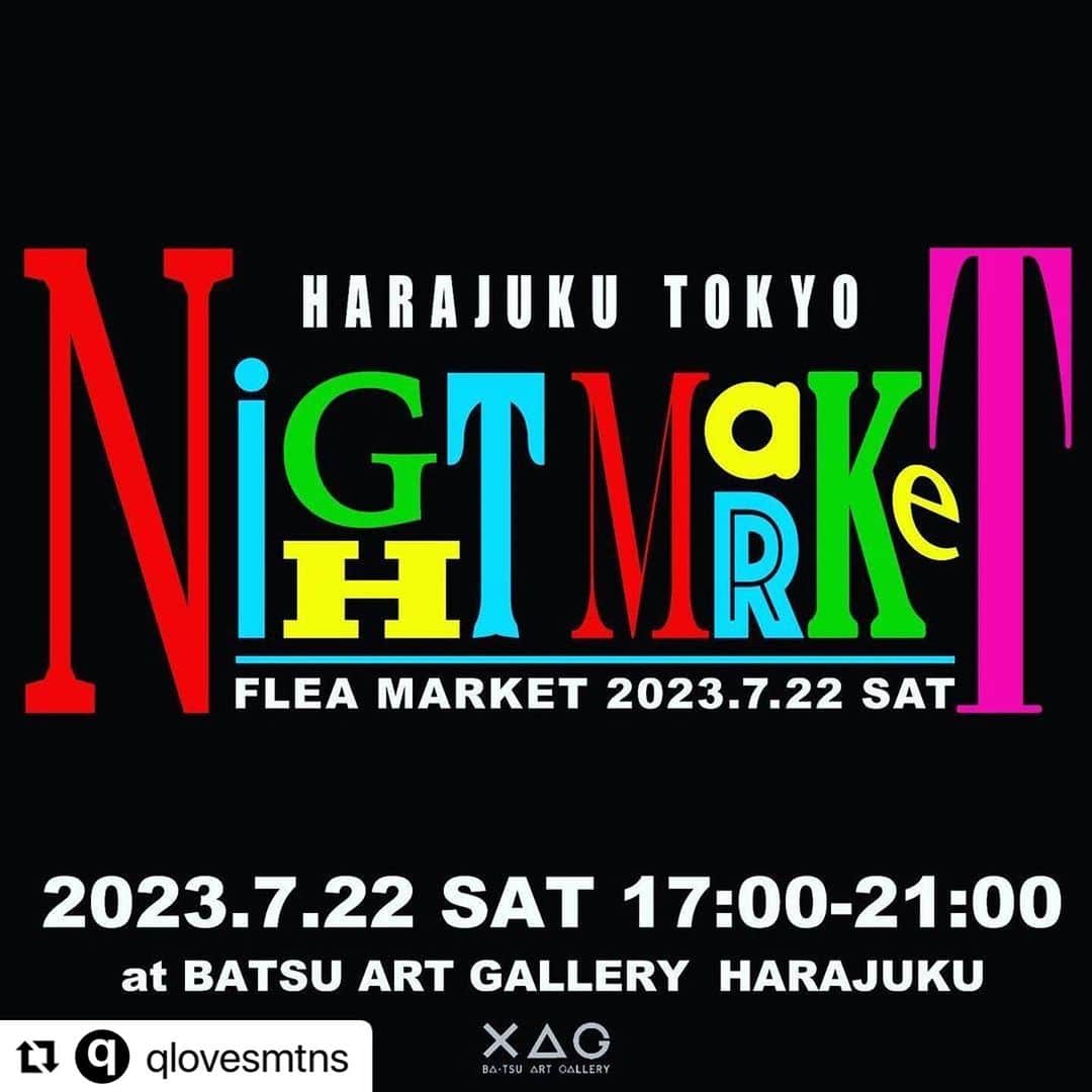 藤原ヒロシのインスタグラム：「#Repost @qlovesmtns with @use.repost ・・・ #Repost @nzii ・・・ 4年ぶり8回目、今回は原宿へ。 麺散のだし巻きドッグや牛皿、human natureのナチュールも🍷 晴れますように🌞  [NIGHT MARKET HARAJUKU] 2023.7.22 (SAT) 17:00 - 21:00 BATSU ART GALLERY  東京都渋谷区神宮前5-11-5  [VENDORS]  A to Z BEDWIN 宇野薫(UCS) DO NOTHING CONGRESS GUCCIMAZE KOSUKE KAWAMURA MASAH 松田理(GIONO) 溝口基樹(mo’design), NARI XXX N.hoolywood PEEL&LIFT PRODISM MEMBERS RK 田口悟(Challenger) .....and more.  [FOOD&DRINK] human nature 麺散  ●　会場内の決済は現金のみとなります。 ●　会場内混み合った場合は入場規制を実施いたしますのでご了承ください。 ●　商品の販売、精算は現金のみとなります。また、買い物袋はご持参ください。 ●　会場内へは再入場ができませんのでご了承ください。 ●　FLEA MARKETの特性上、後日の返品交換はできません。 ●　周辺でのゴミの投棄、路上喫煙はおやめください。 ●　当日の状況により、運営内容が追加・変更となる場合がございますので、予めご了承ください。 ●　上記、各お願い事項についてご了承いただけない場合、ご入場をお断りさせていただきます。  @bedwin_official  caoluno  @donothingcongress  @guccimaze  @kosukekawamura @masah977  @osamu_matsuda  @modesigninc  @nari_x_x_x_  @n_hoolywood  @peelandlift  @prodism_magazine  @rkrkrk  @taguchisatoru_  @menchirashi_one  @human_natureeeee」
